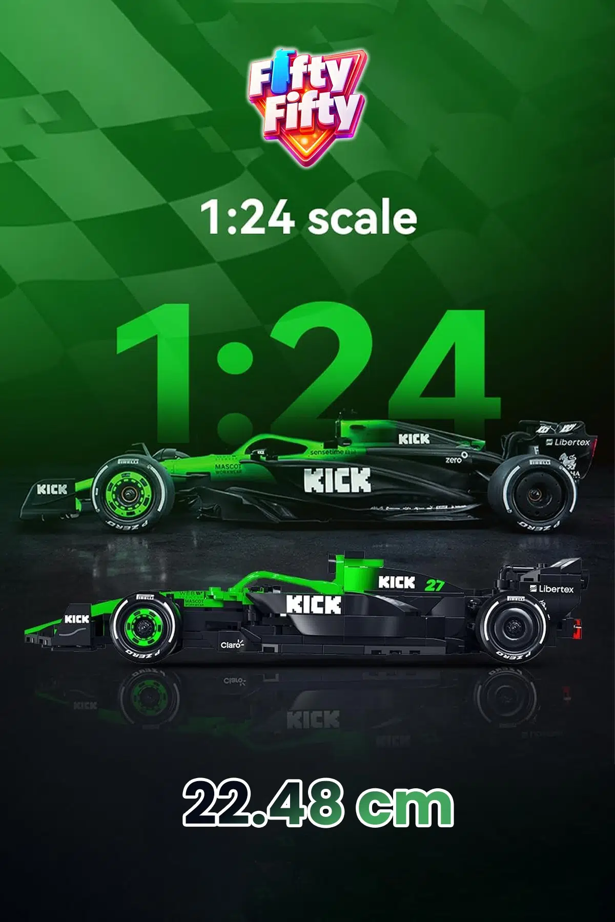 Cada Sauber F1 C45 2025 Formula Aracı 1/24 Scale -C55082W (348 Parça) Oyuncak Yapım Seti Blok Araba