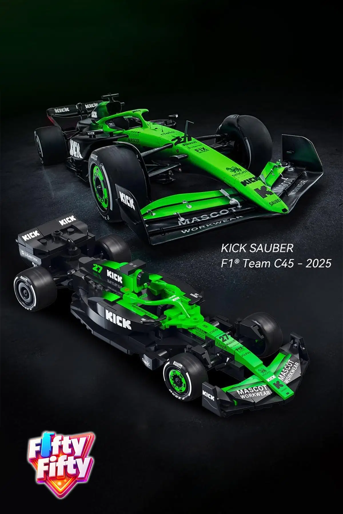 Cada Sauber F1 C45 2025 Formula Aracı 1/24 Scale -C55082W (348 Parça) Oyuncak Yapım Seti Blok Araba