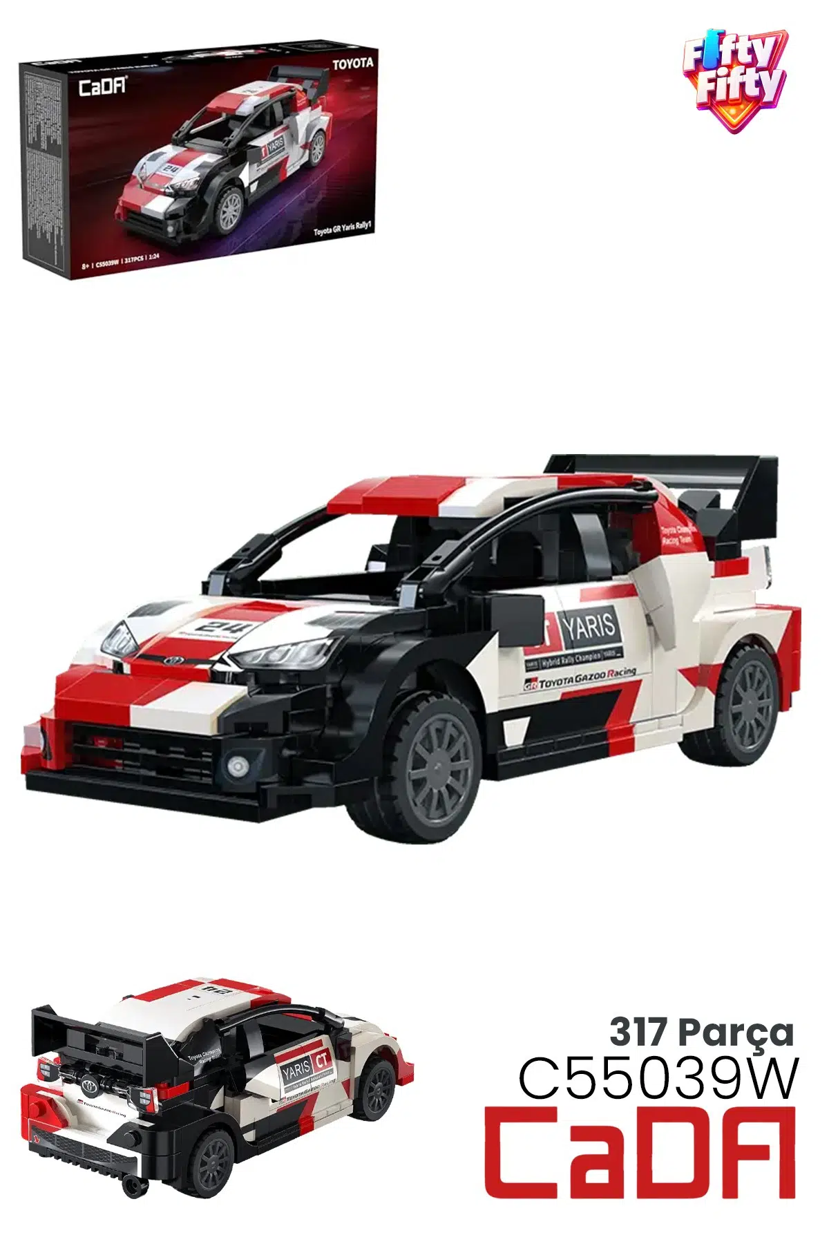 Cada Toyota Gr Yaris Rally One (317 Parça) Oyuncak Yapım Seti Blok Araba -FFCADA-C55039W