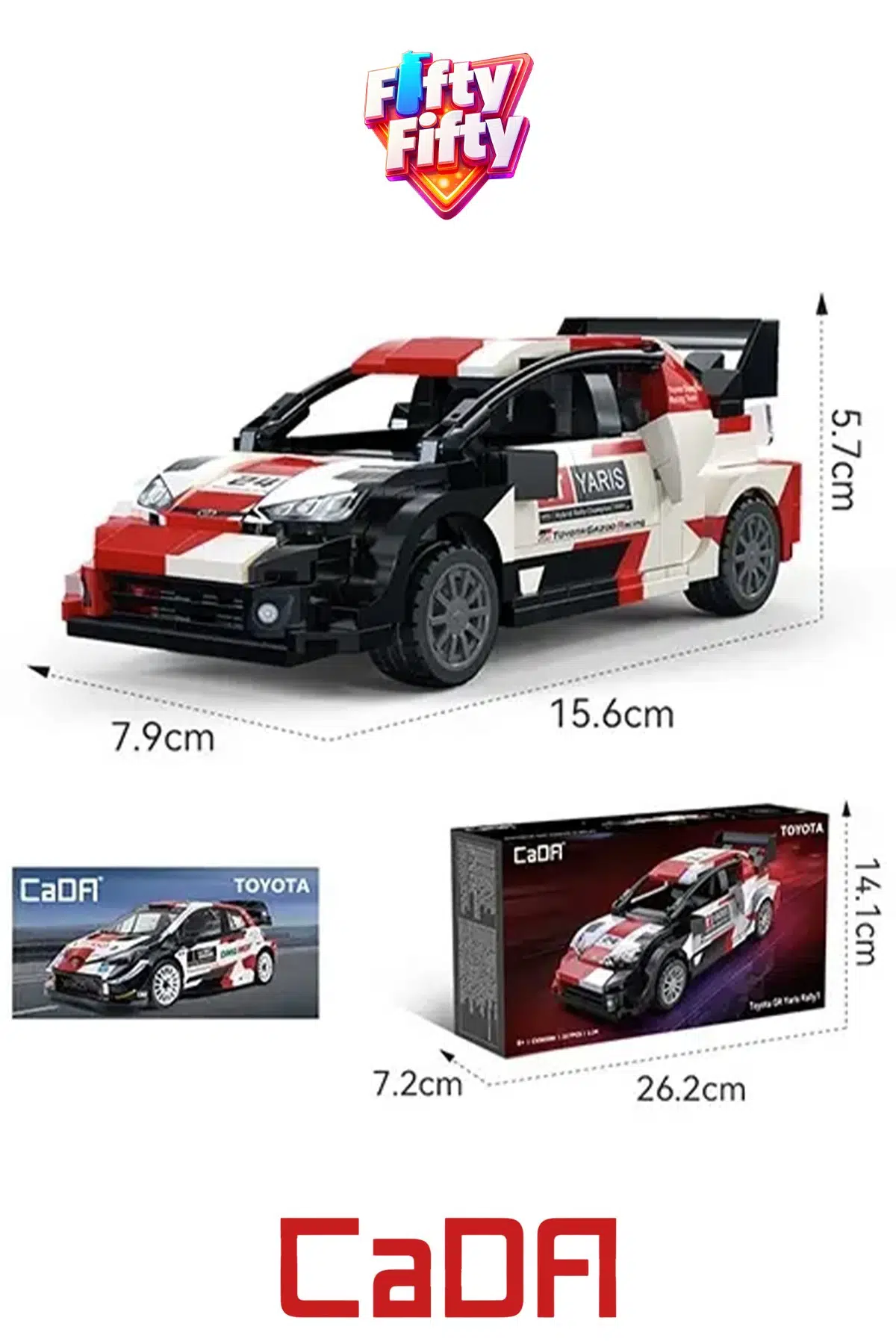 Cada Toyota Gr Yaris Rally One (317 Parça) Oyuncak Yapım Seti Blok Araba -FFCADA-C55039W