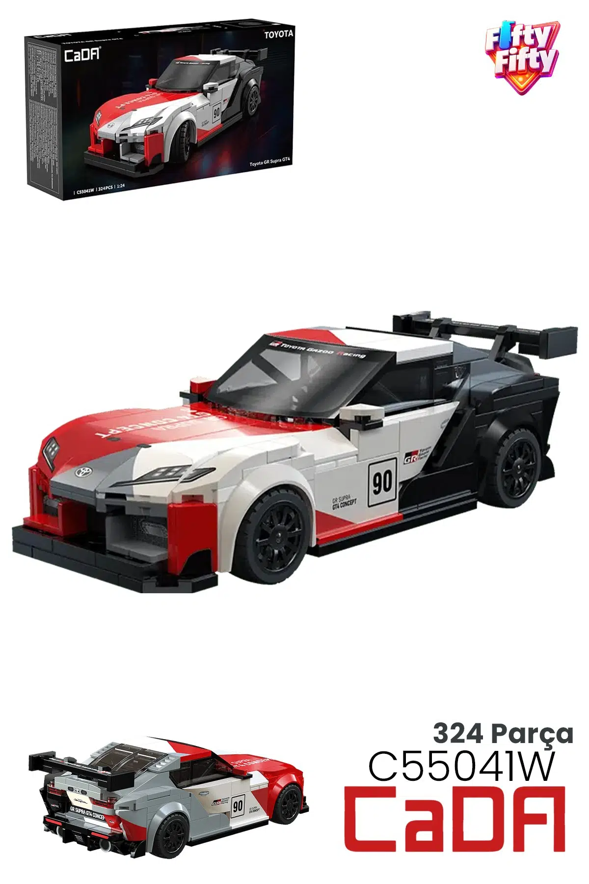 Cada Toyota Gr Supra GT4 (324 Parça) Oyuncak Yapım Seti Blok Araba -FFCADA-C55041W