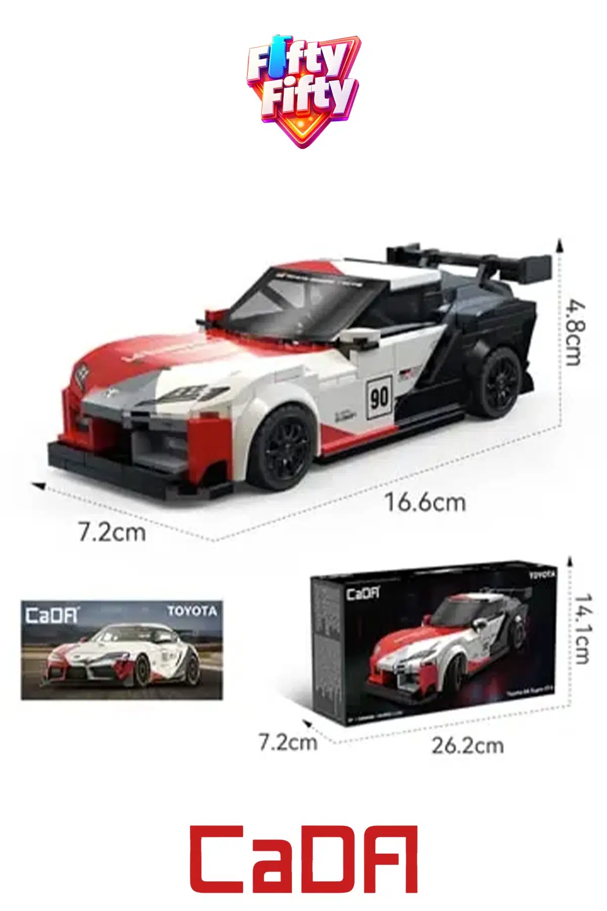 Cada Toyota Gr Supra GT4 (324 Parça) Oyuncak Yapım Seti Blok Araba -FFCADA-C55041W