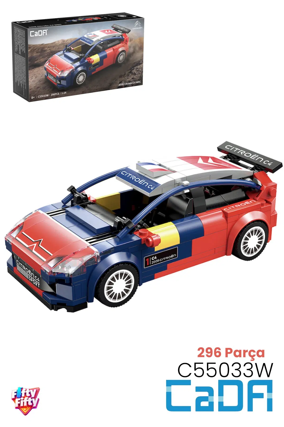 Cada 2008 Citroen C4 WRC (296 Parça) Oyuncak Yapım Seti Blok Araba -FFCADA-C55033W