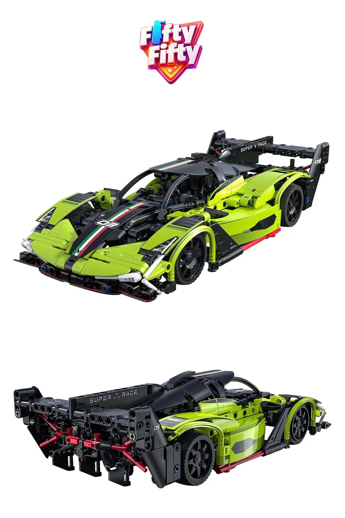 Cada Uzaktan Kumandalı Phantom Wing Sport Car (395 Parça) Oyuncak Yapım Seti Blok Araba -FFCADA-C51303W