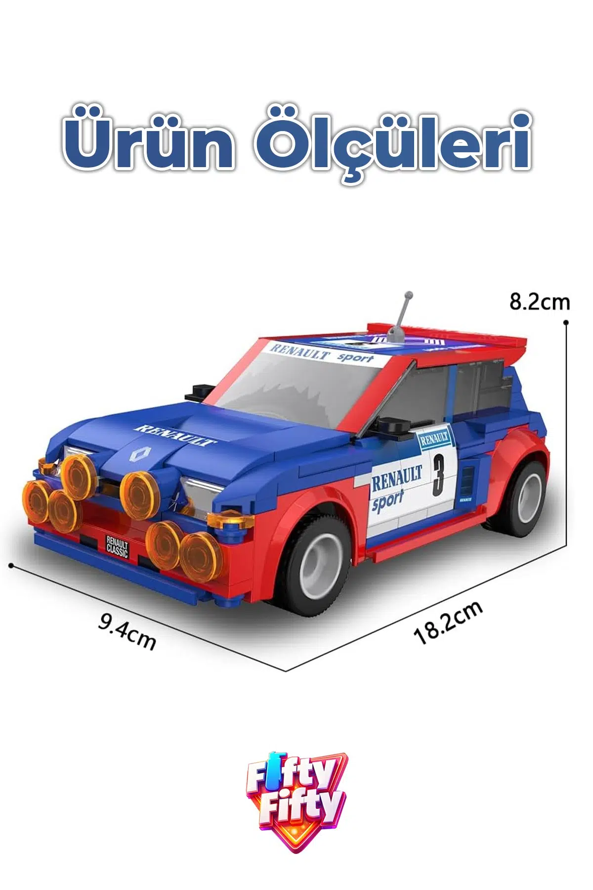 Cada Uzaktan Kumandalı Renault 5 Maxi Turbo (282 Parça) Oyuncak Yapım Seti Blok Araba -FFCADA-C51095w