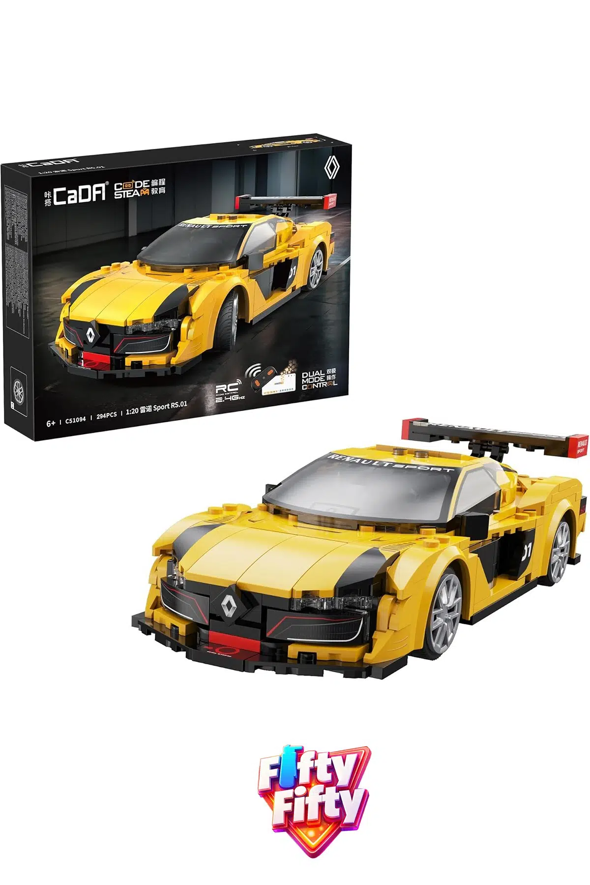 Cada Uzaktan Kumandalı Renault Sports 1:20 C51094W (294 Parça) Oyuncak Yapım Seti Blok Araba