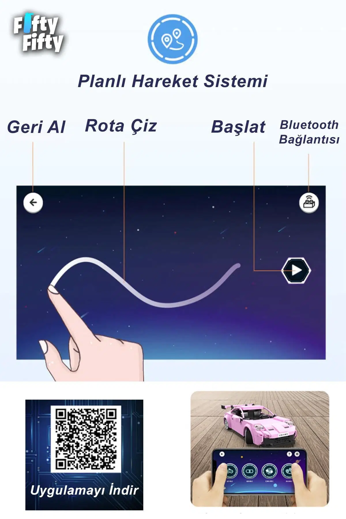 Cada Uzaktan Kumandalı Z-Wind C51082W (258 Parça) Oyuncak Yapım Seti Blok Araba -FFCADA-C51082WNEW