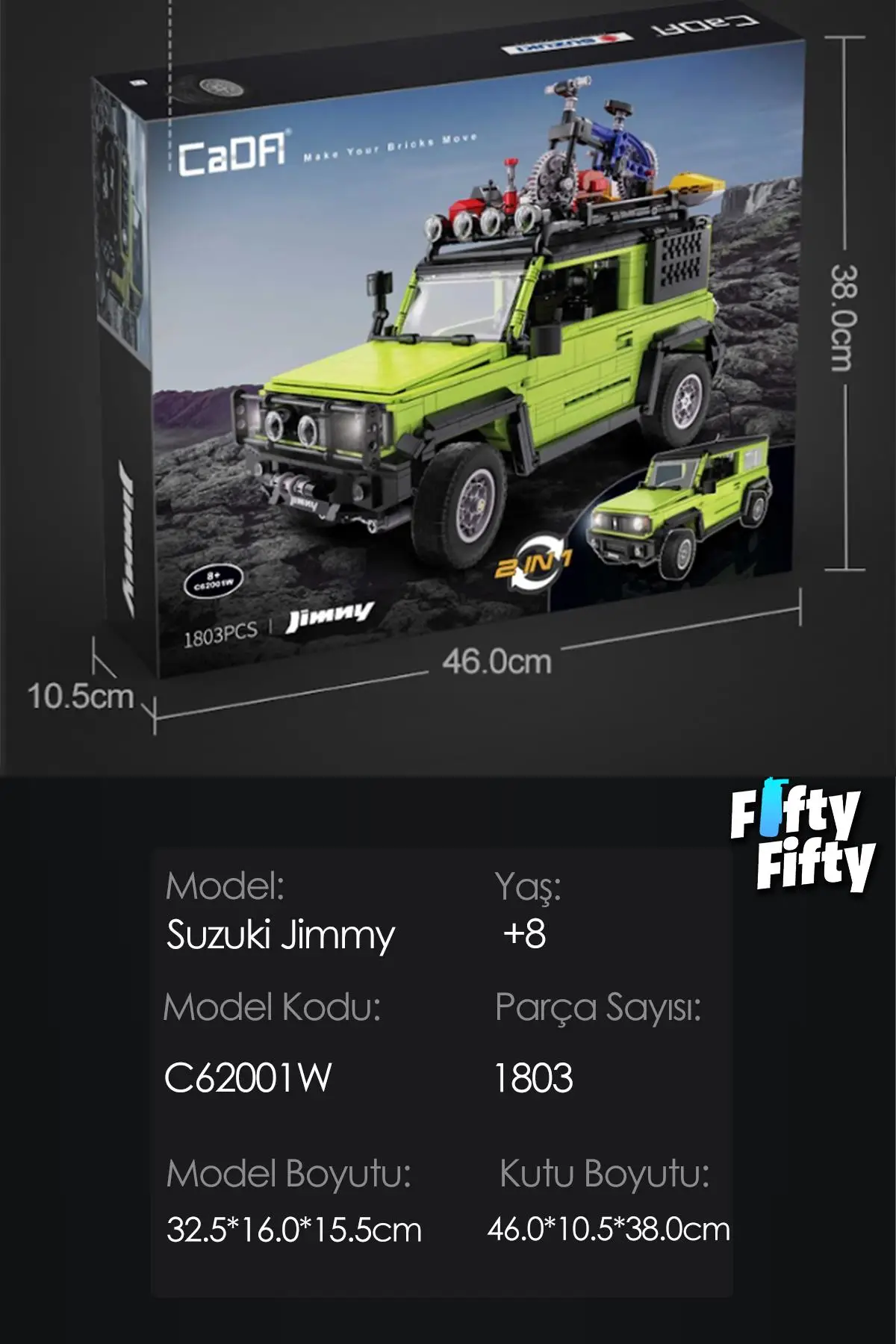 Cada Suzukı Jımny -C62001W (1803 Parça) Profesyonel Oyuncak Yapım Seti