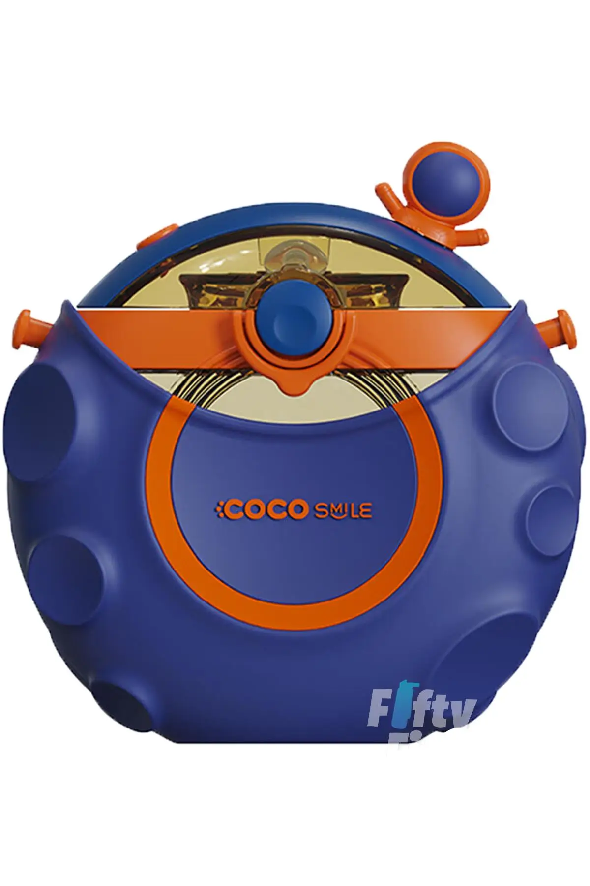 CocoSmile Özel Kutulu 630 ML Pipetli Uzay Temalı Tritan Su Matarası -Boyun Askılı- 3 Farklı Model ffcs0006 - Lacivert