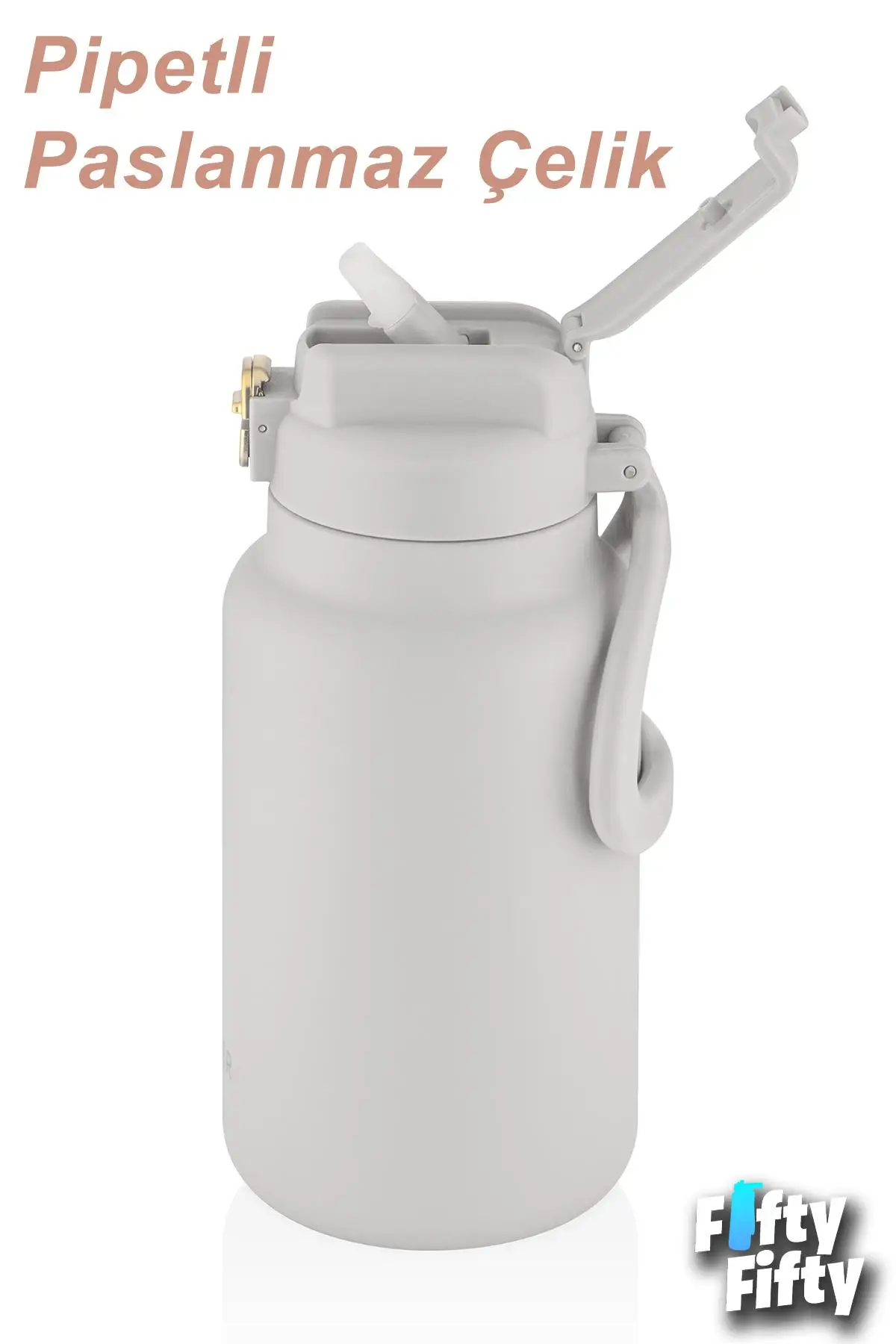 Vagonlife DILLER 1000ml Pipetli Taşıma Kulplu Çelik Matara 6 saat sıcak/soğuk tutma süresi 4 farklı renk
