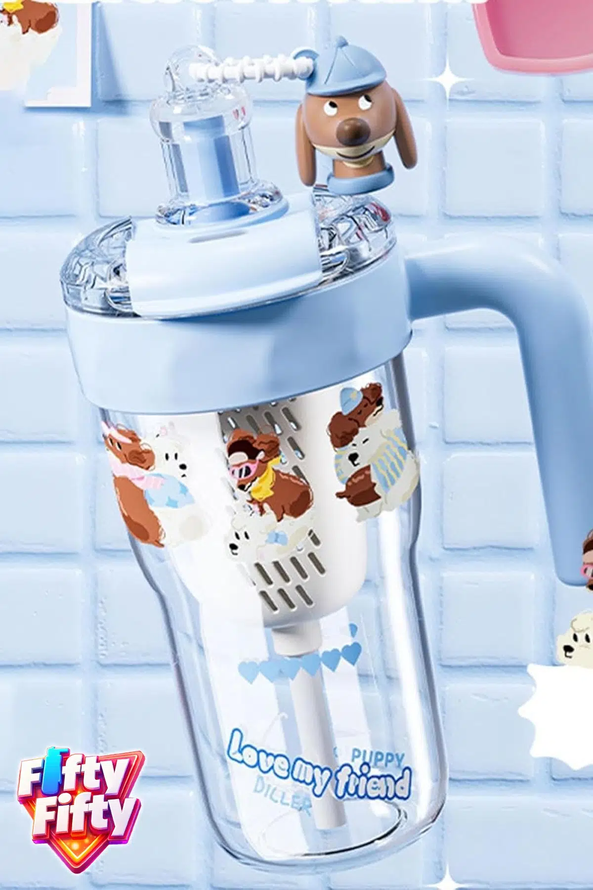 DILLER 860 ML Pipetli & Rahat İçim Çift Kullanım Tritan Su matarası Suluk -FFD860ML3RENK