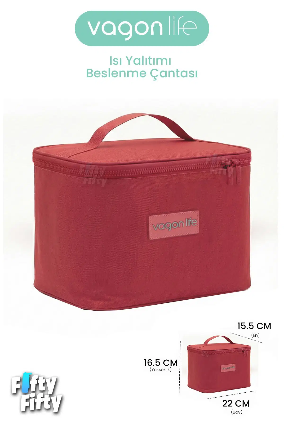 Isı Yalıtımlı Termal Yemek Beslenme Çantası Mama Taşıma Termos Çanta Sıcak ve Soğuk Cepli -FFVGNB1062 - Yavruağzı