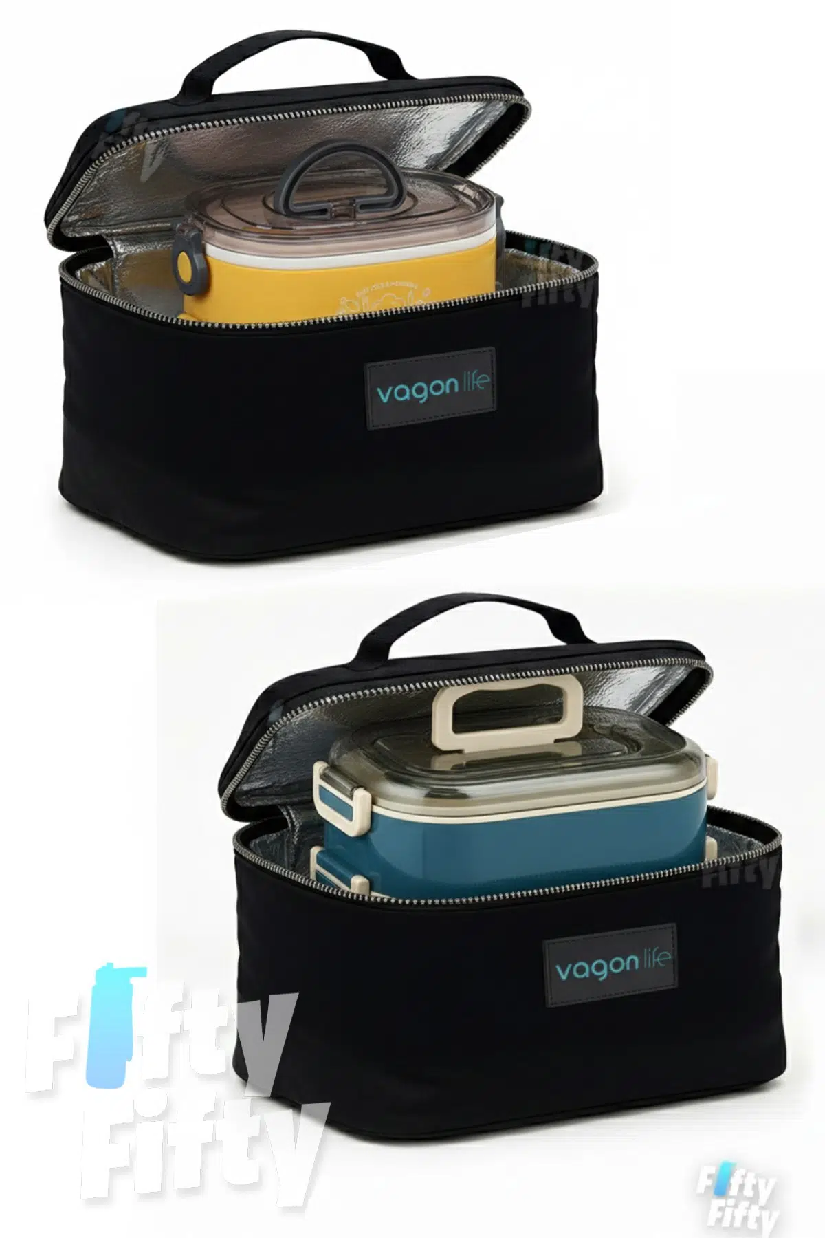 Isı Yalıtımlı Termal Yemek Beslenme Çantası Mama Taşıma Termos Çanta Sıcak ve Soğuk Cepli -FFVGNB1063