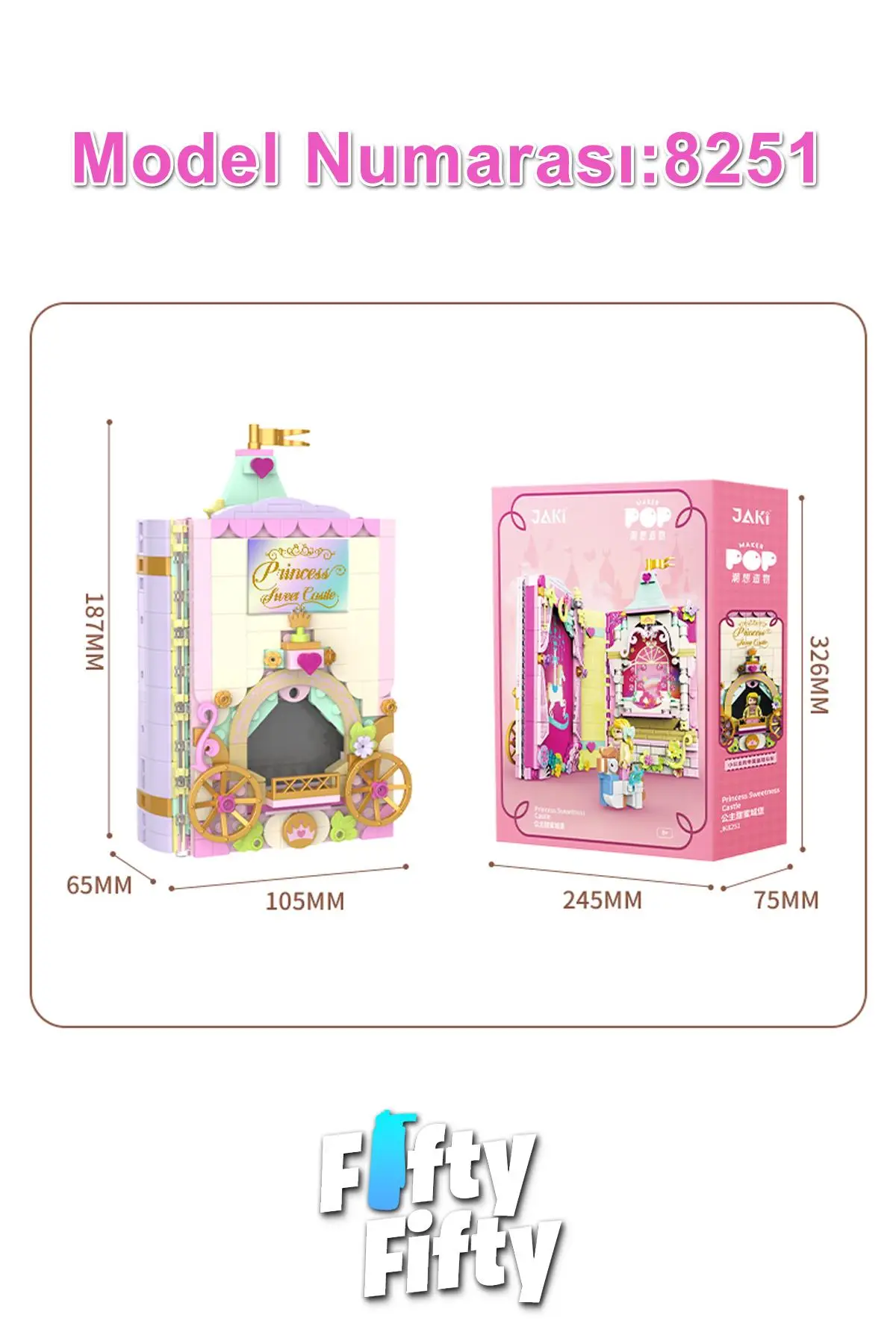 Jaki Maker Resim Çerçevesi -JK8251-(491 Parça) Oyuncak Yapım Seti
