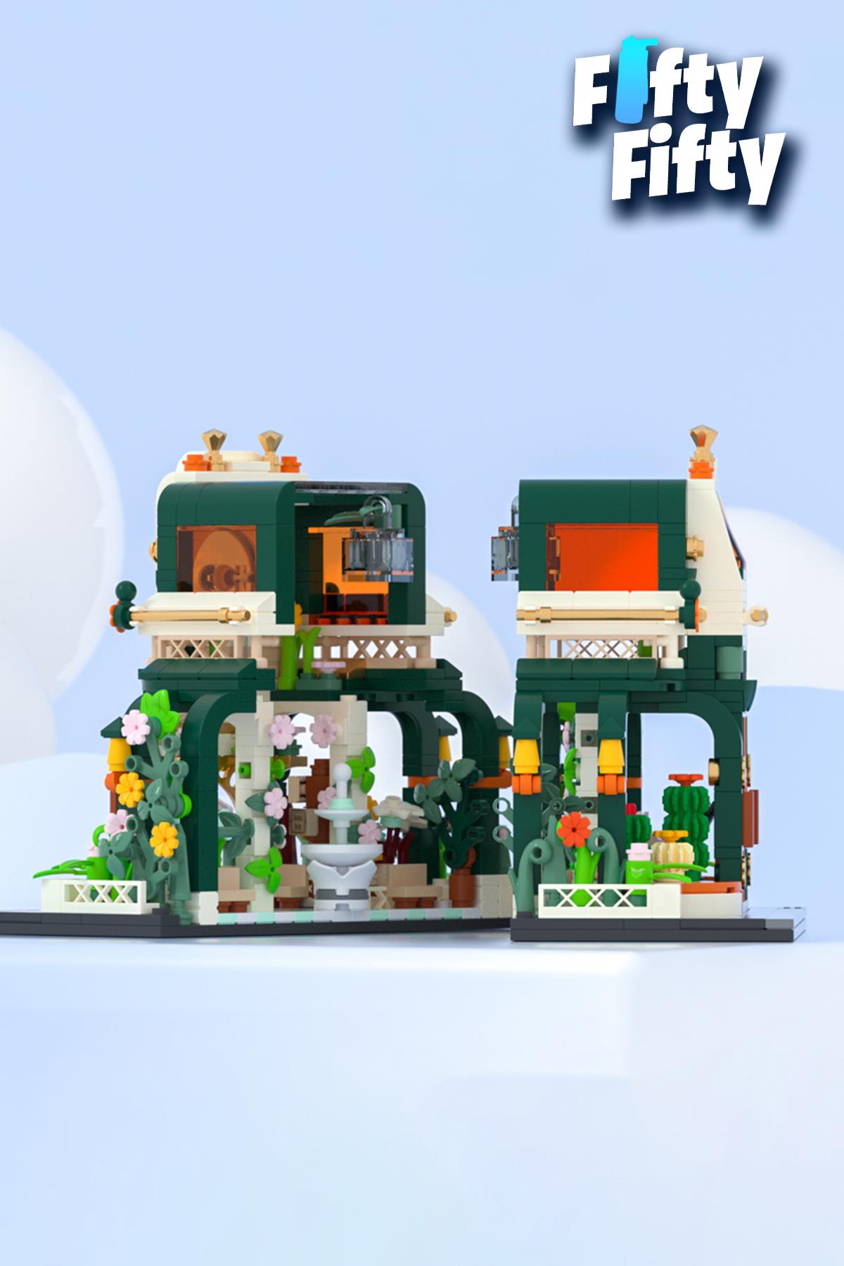 Jaki Flower House/çiçek Evi -JK2362 (867 Parça) Oyuncak Yapım Seti
