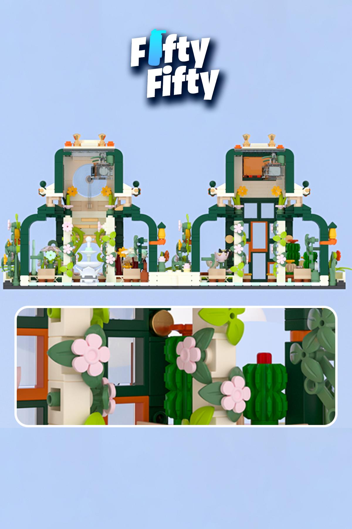 Jaki Flower House/çiçek Evi -JK2362 (867 Parça) Oyuncak Yapım Seti