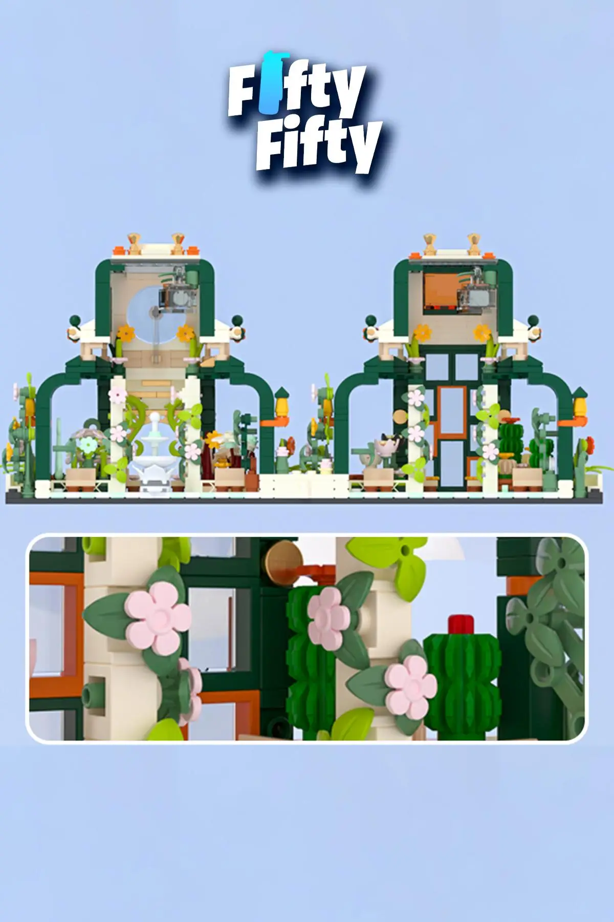 Jaki Flower House/çiçek Evi -JK2362 (867 Parça) Oyuncak Yapım Seti