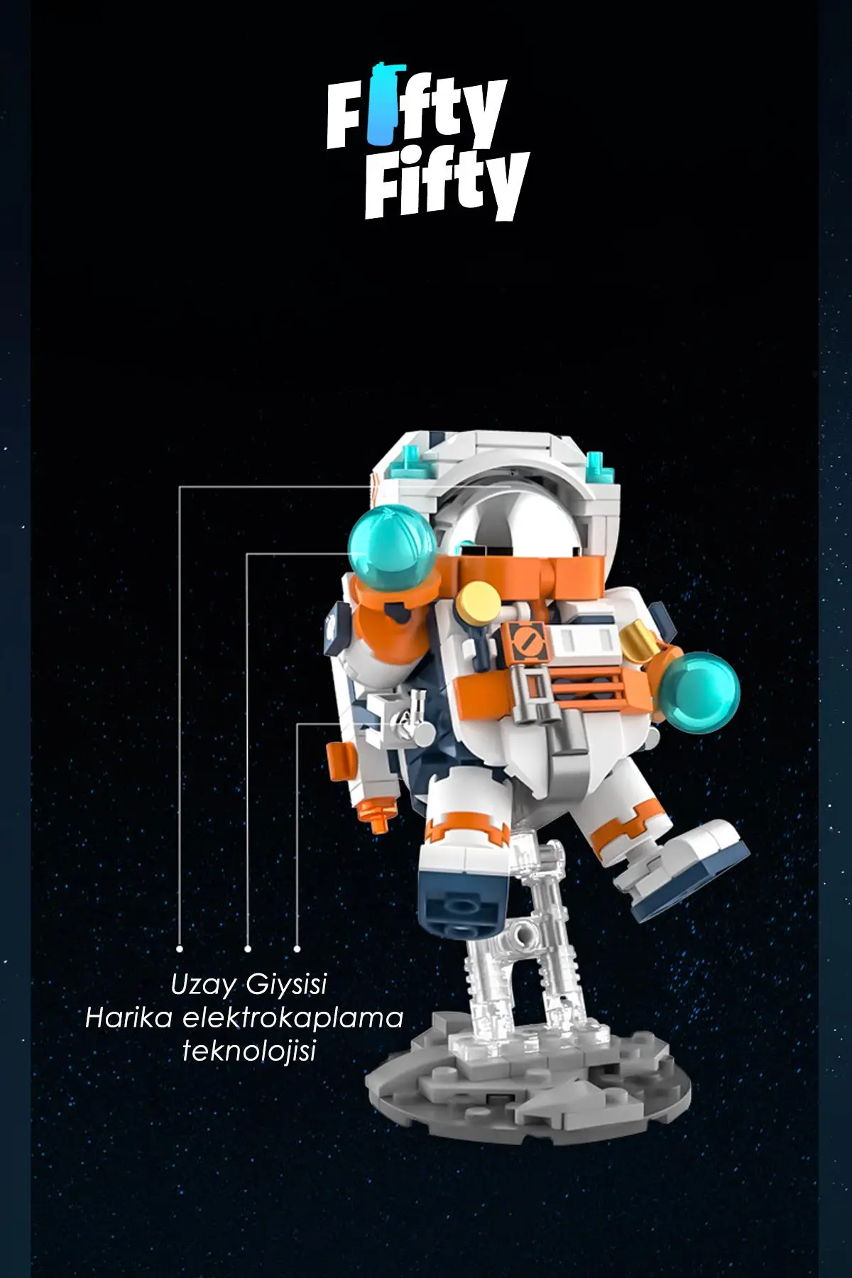 Jaki Mini Space Serisi/astronot -JK8505 (+302 Parça) Oyuncak Yapım Seti