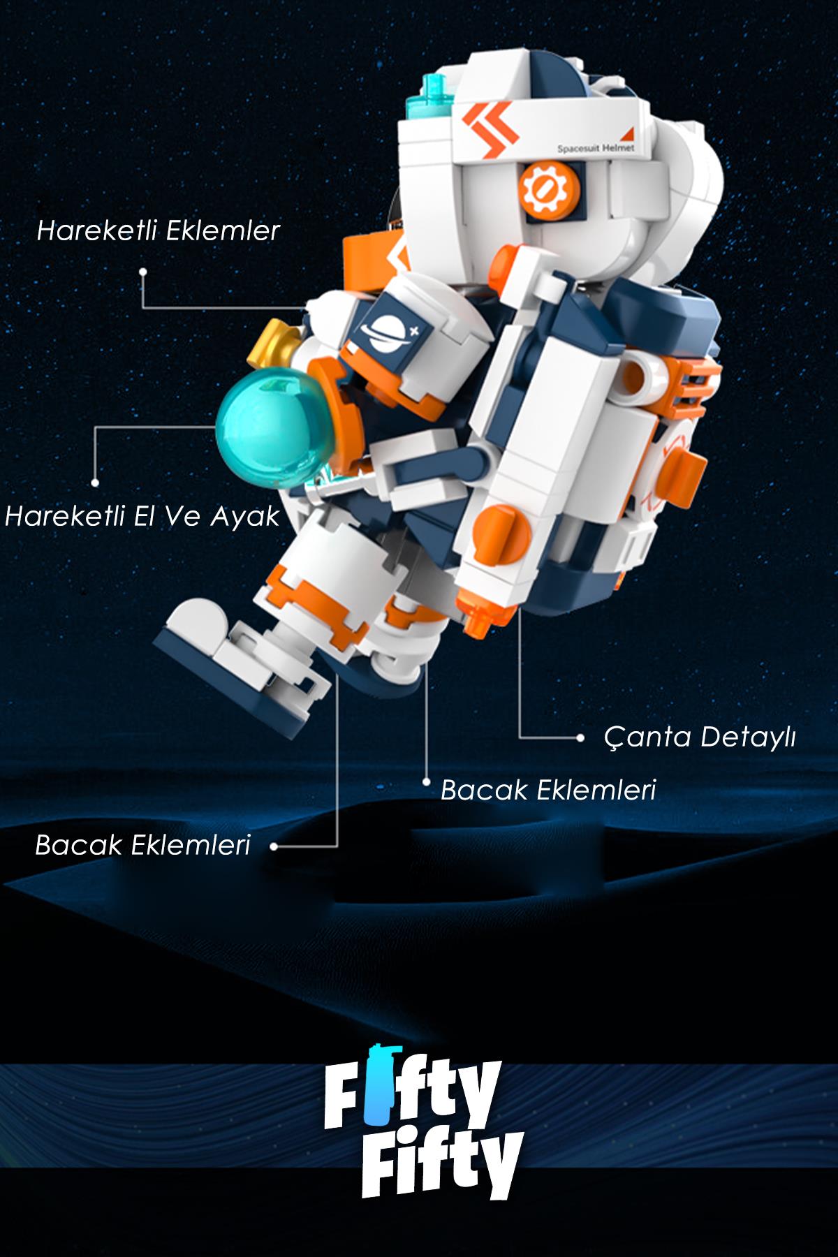 Jaki Mini Space Serisi/astronot -JK8505 (+302 Parça) Oyuncak Yapım Seti