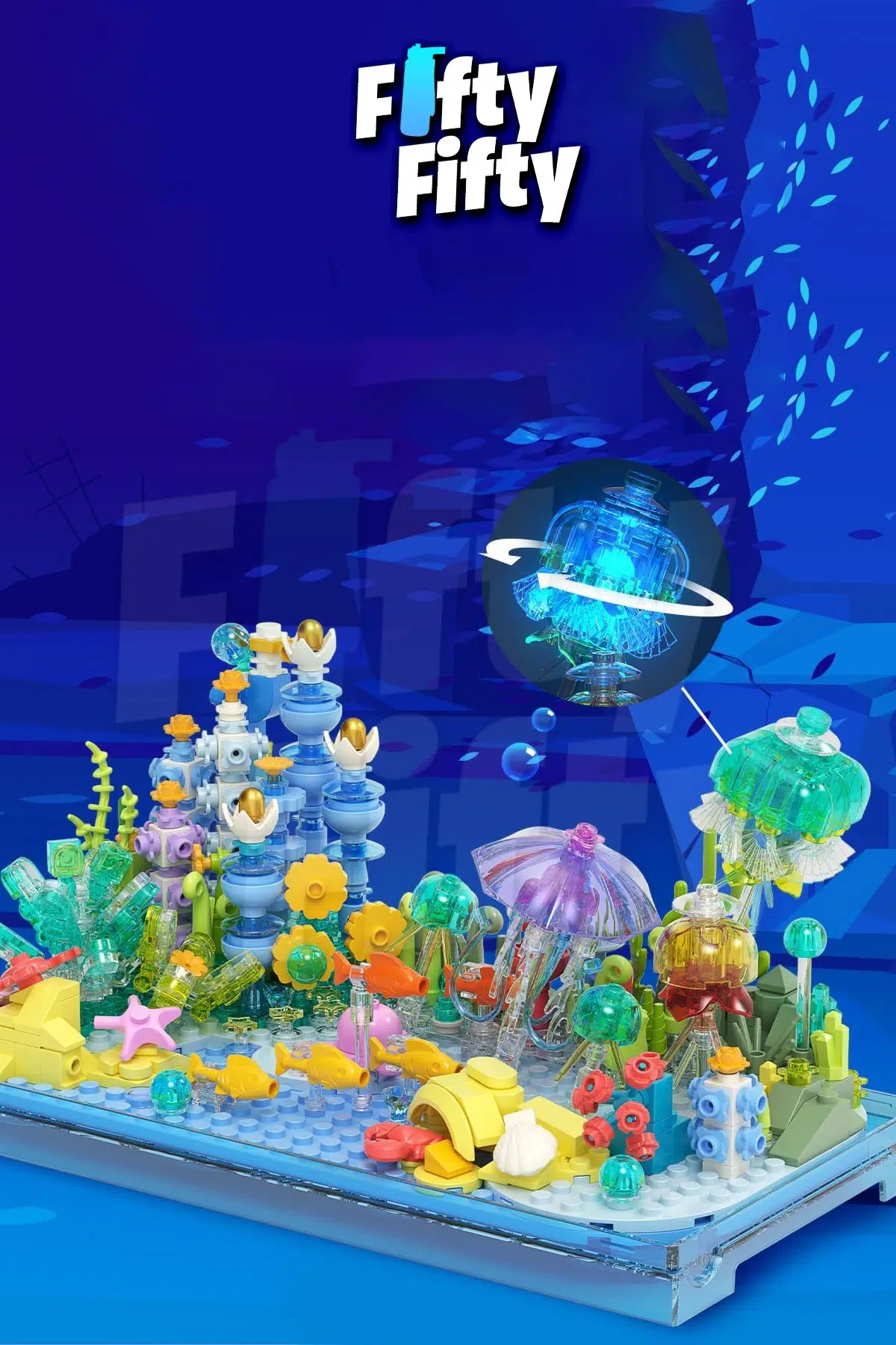 JAKİ Maker Pop Serisi Akvaryum 597 Parça Oyucak Yapım Seti -FFJK8311