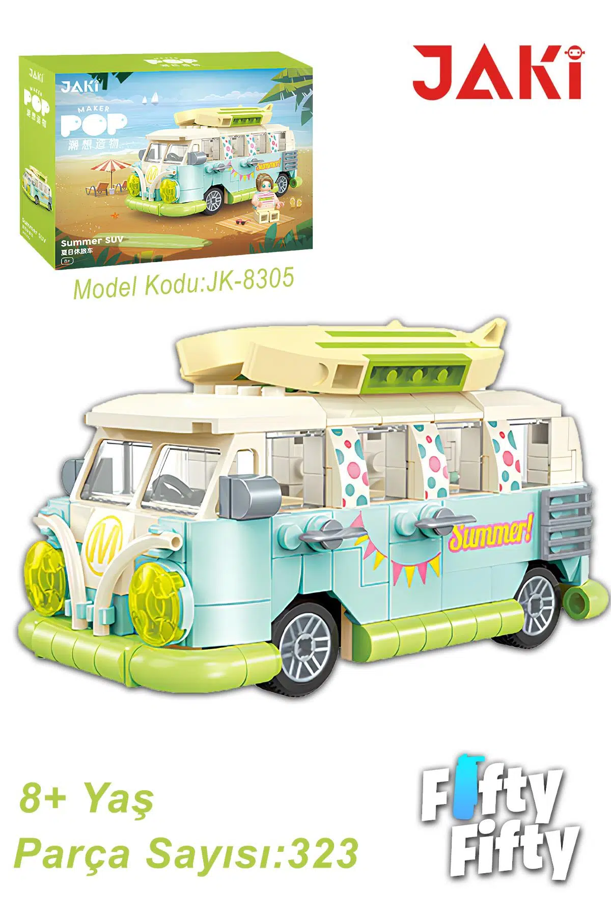 Jaki Maker Pop Tatil Otobüsü -JK8305(323 Parça) Oyuncak Yapım Setinew