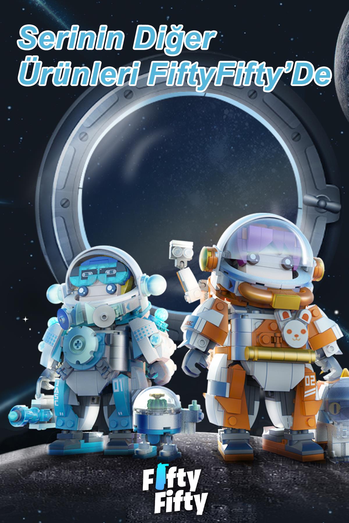 Jaki Space Quest Serisi Mavi ASTRONOT-JK9107(488 Parça) Oyuncak Yapım Seti