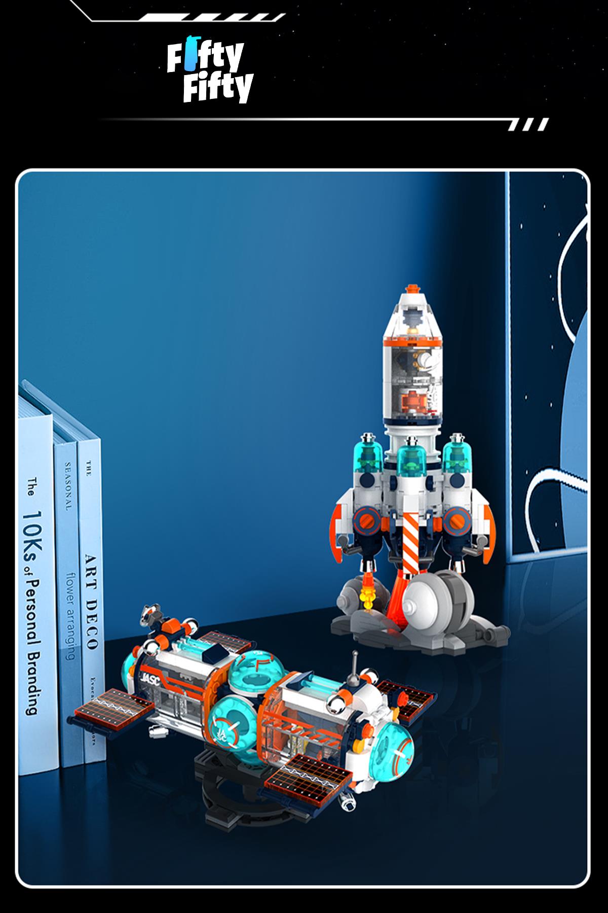 Jaki Mini Space Serisi/uzay ROKETI-JK8508 (+302 Parça) Oyuncak Yapım Seti