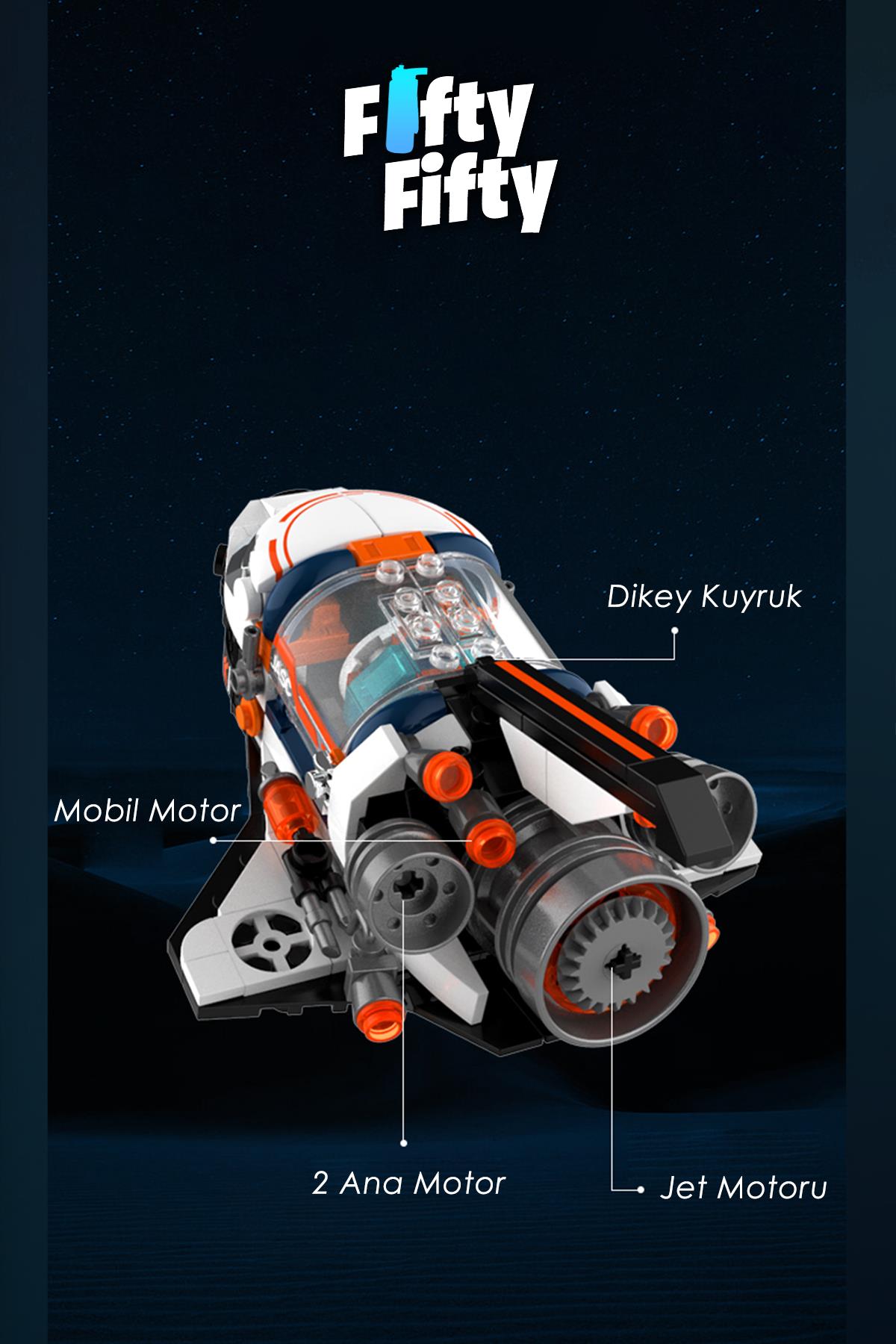 Jaki Mini Space Serisi/uzay ROKETI-JK8508 (+302 Parça) Oyuncak Yapım Seti