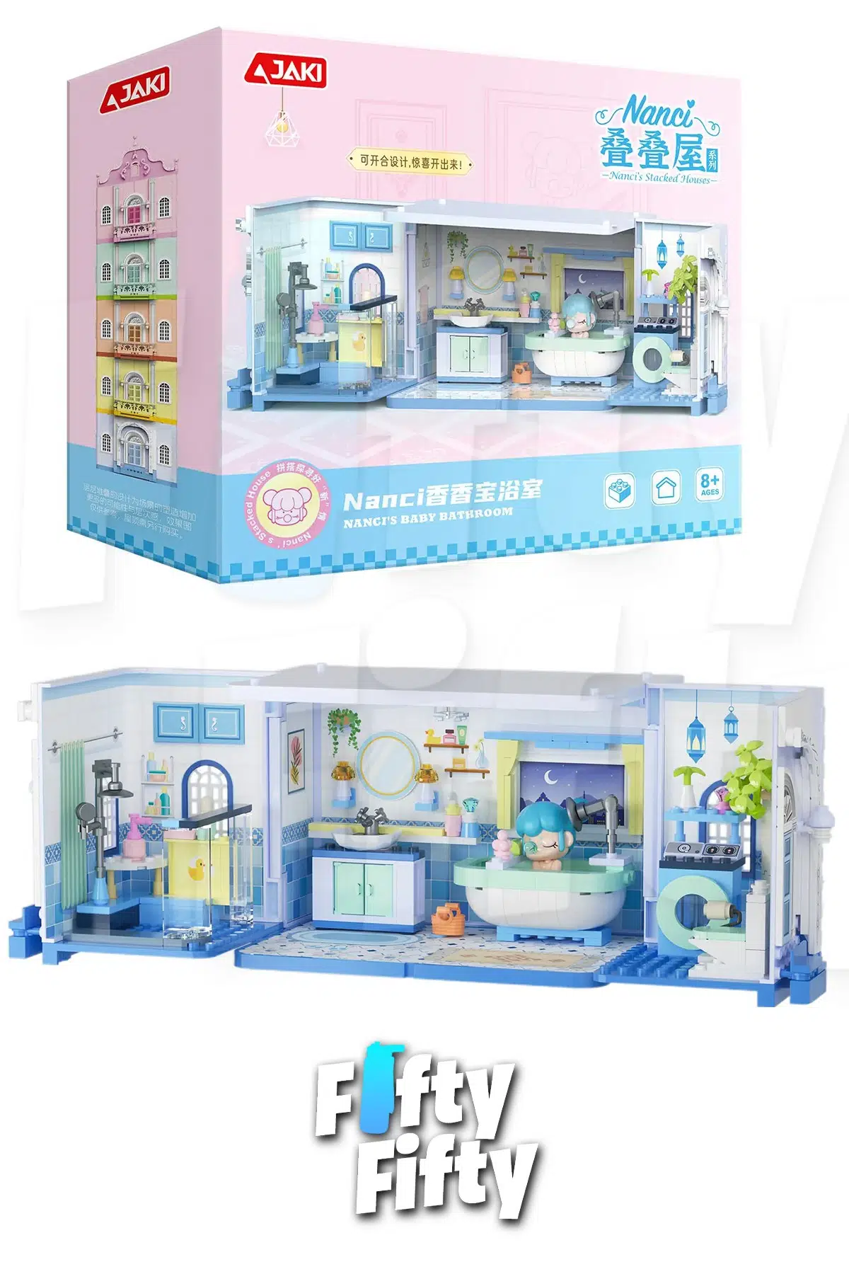 JAKİ Nanci Serisi Banyo / Duş 235 Parça Oyuncak Yapım Seti -FFJKHK134