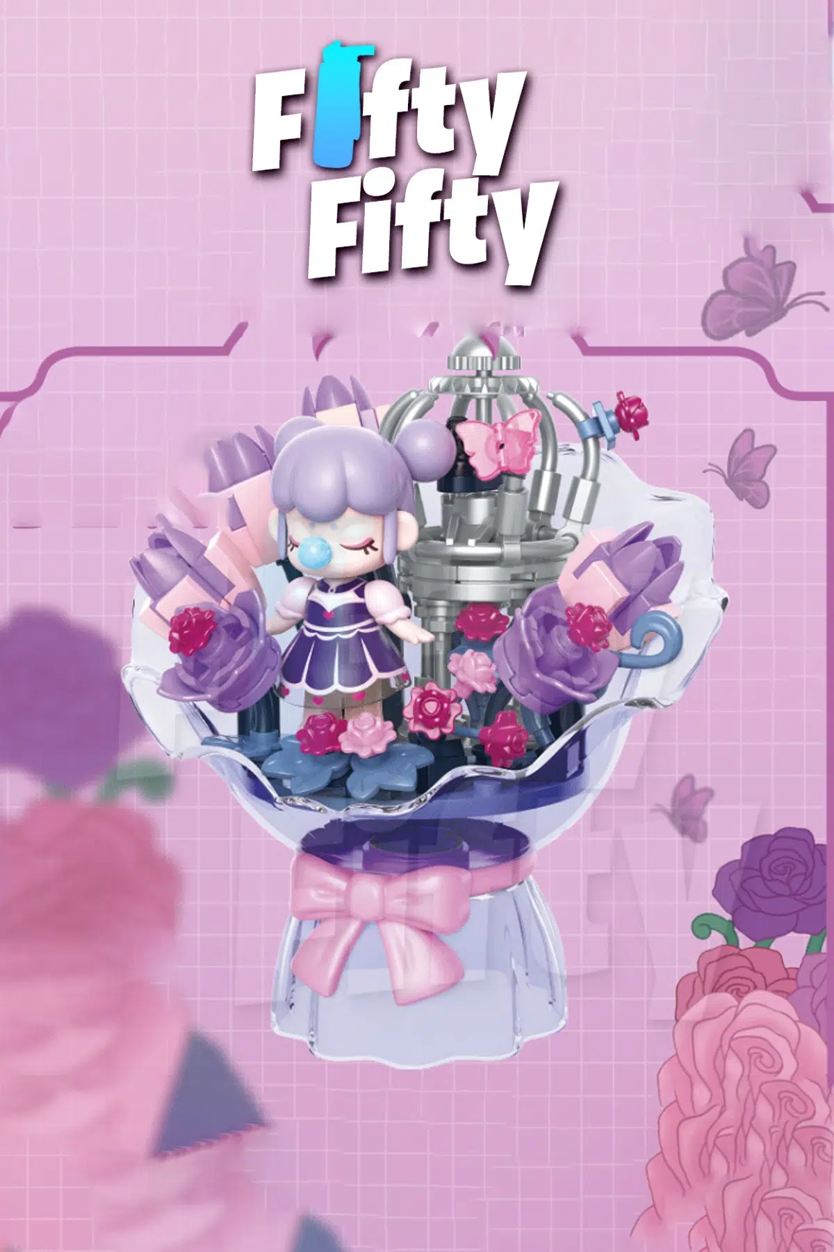 JAKİ Nanci Serisi Çiçek Buketi 161 Parça Oyuncak Yapım Seti -FFHK123