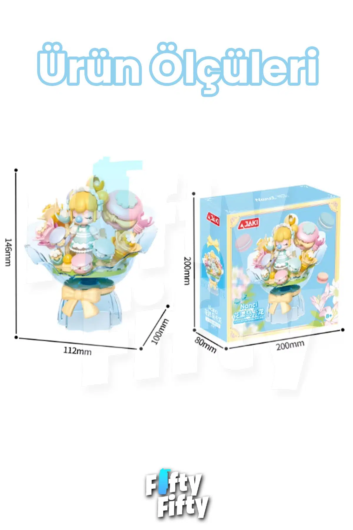 JAKİ Nanci Serisi Çiçek Buketi 145 Parça Oyuncak Yapım Seti -FFHK122