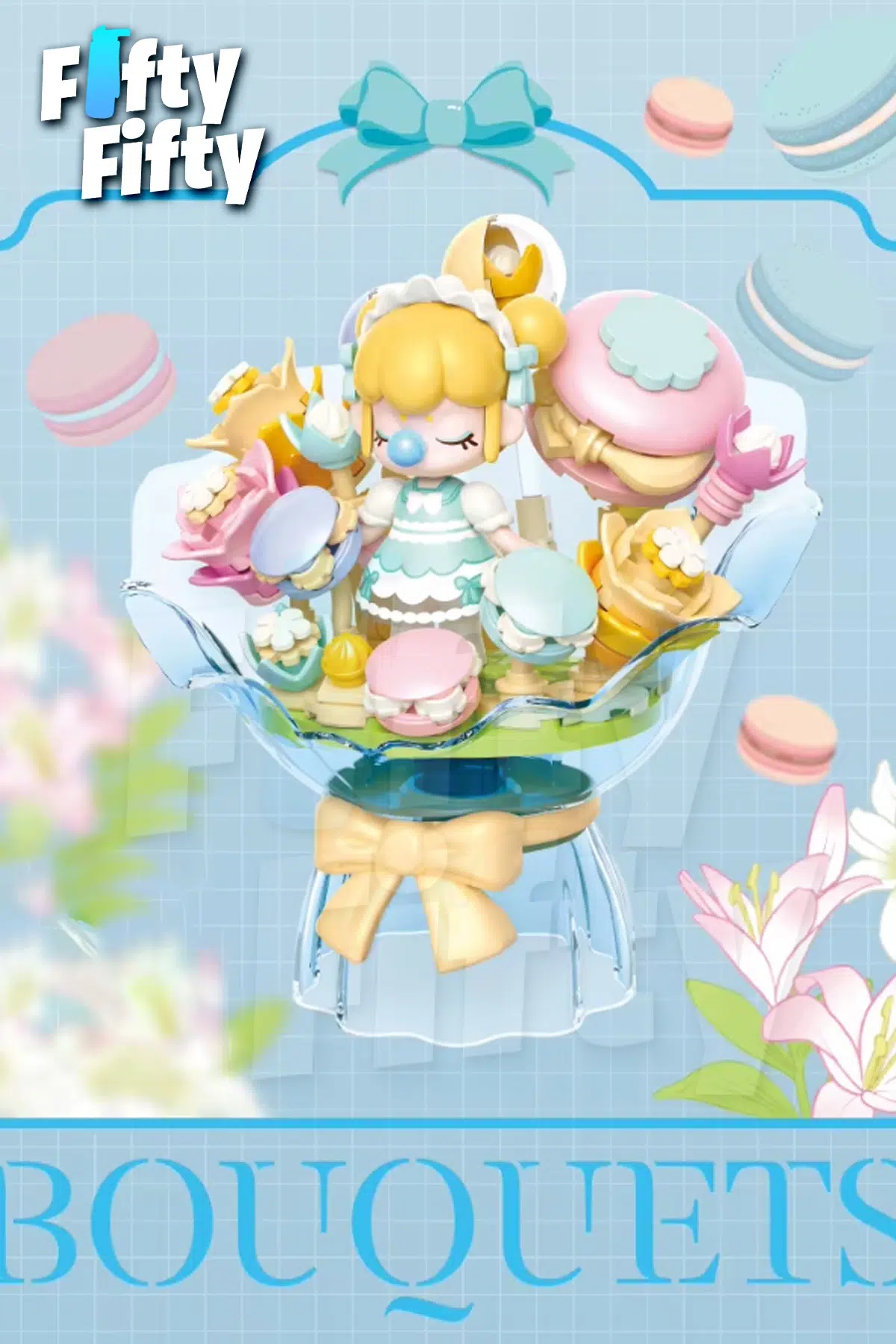 JAKİ Nanci Serisi Çiçek Buketi 145 Parça Oyuncak Yapım Seti -FFHK122