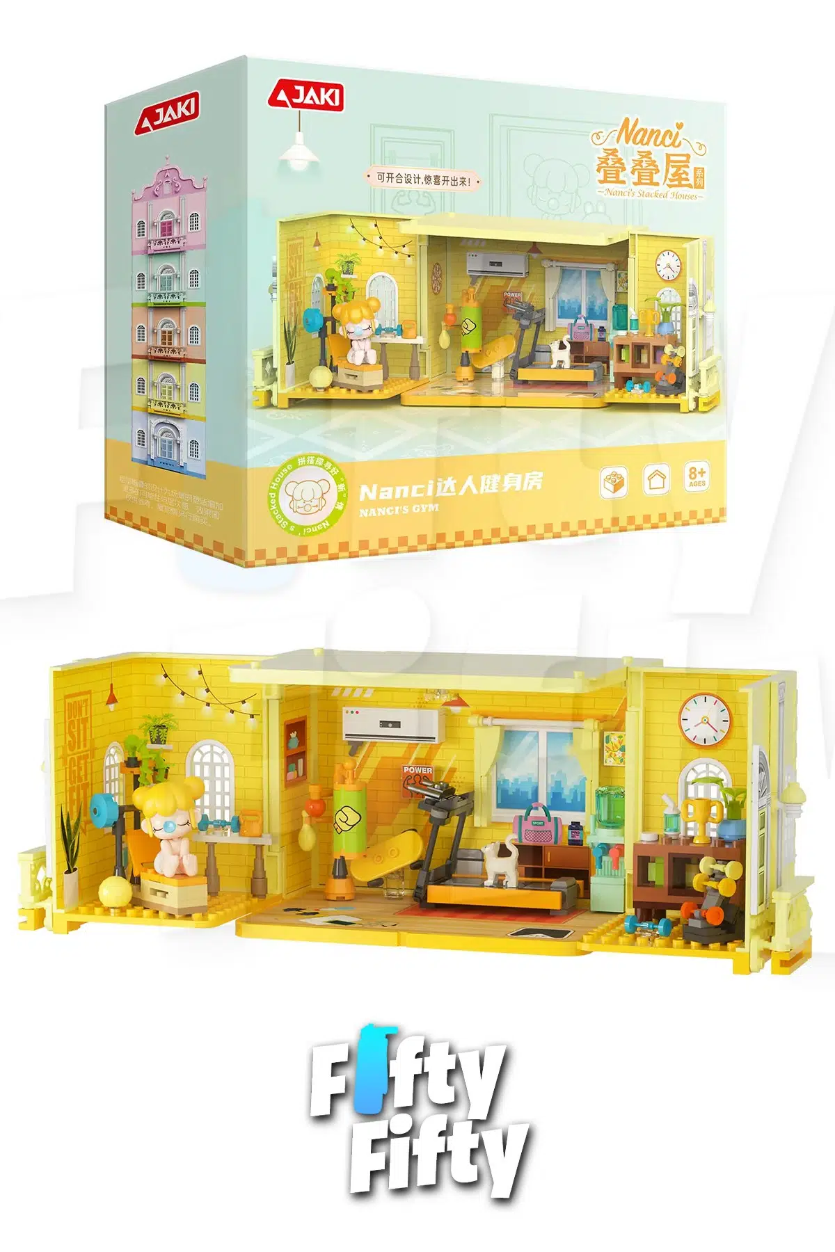JAKİ Nanci Serisi Spor Salonu 279 Parça Oyuncak Yapım Seti -FFJKHK131