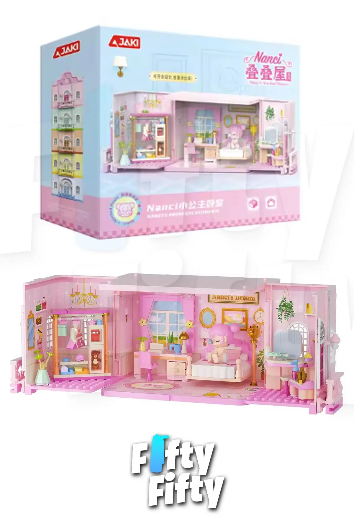 JAKİ Nanci Serisi Yatak Odası 247 Parça Oyuncak Yapım Seti -FFJKHK132