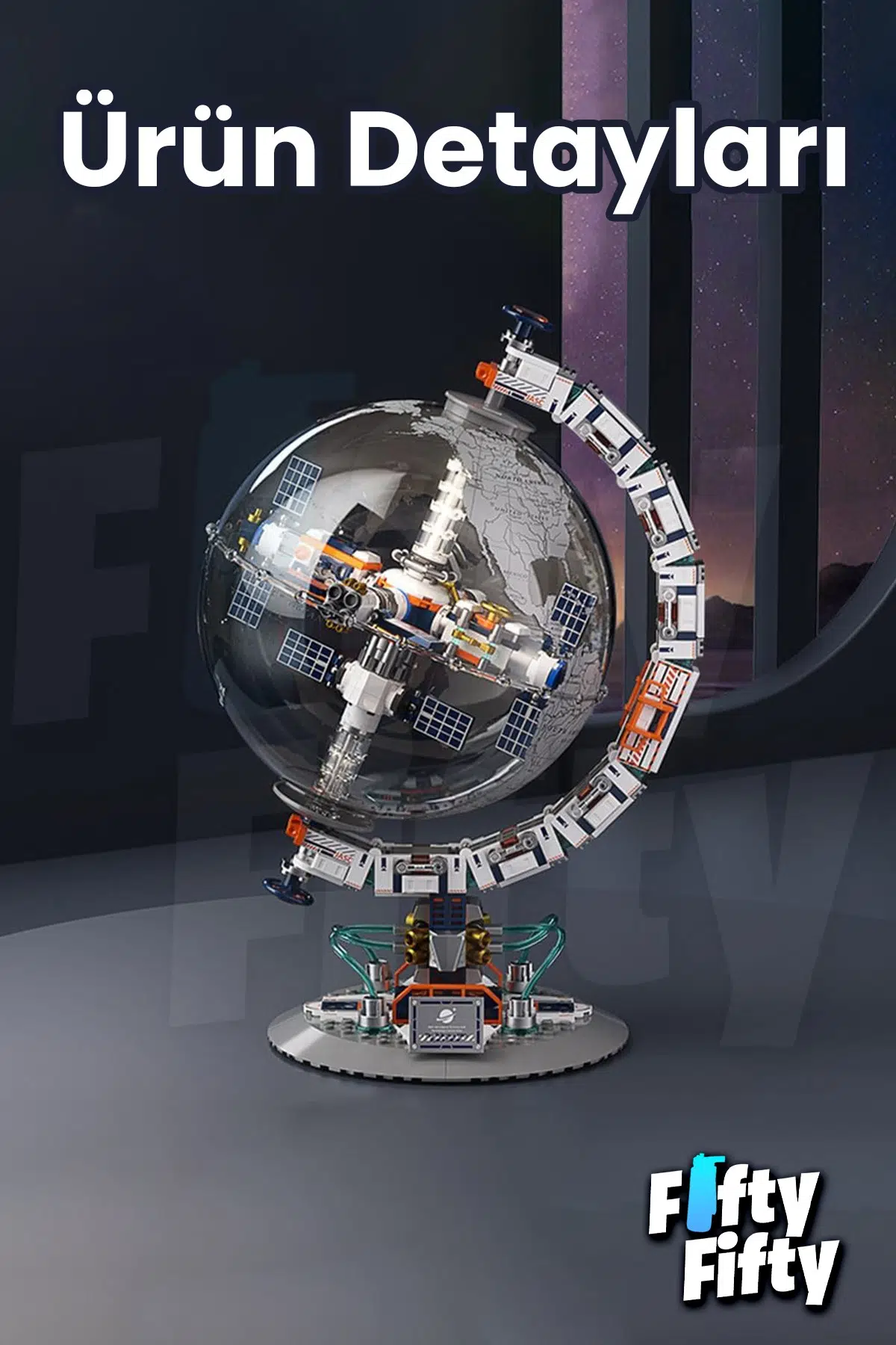 JAKİ Space Pop Serisi Sertifikalı Dünya Haritası 770 Parça Oyucak Yapım Seti -FFJKCK006