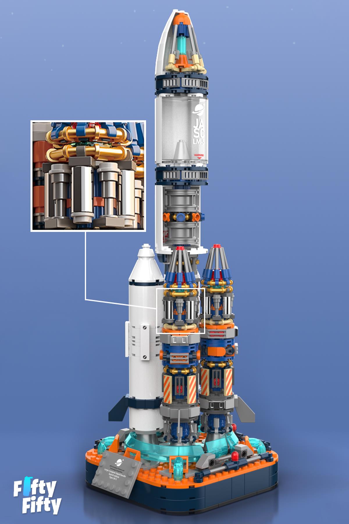 Jaki Space Serisi/uzay ROKETI-JK8501 (+800 Parça) Oyuncak Yapım Seti