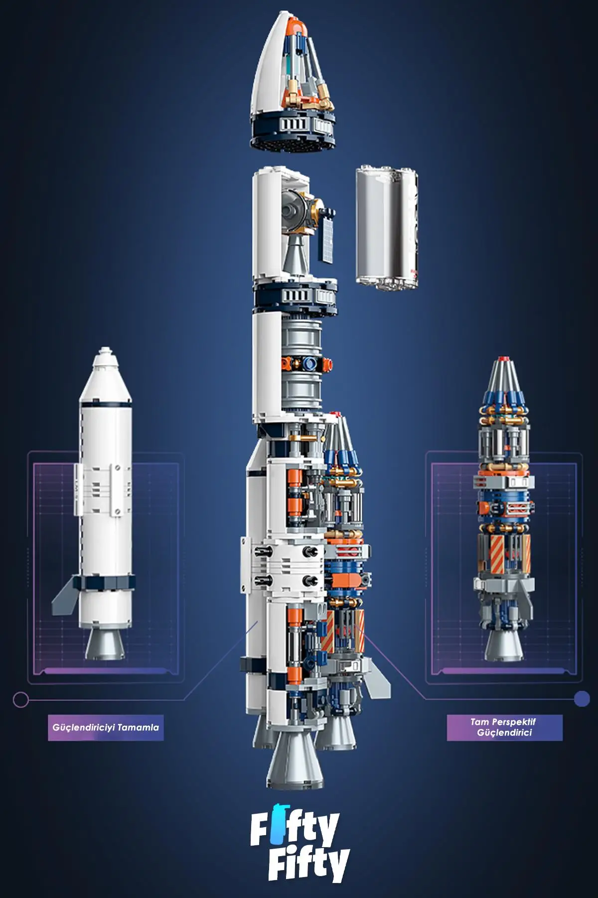 Jaki Space Serisi/uzay ROKETI-JK8501 (+800 Parça) Oyuncak Yapım Seti