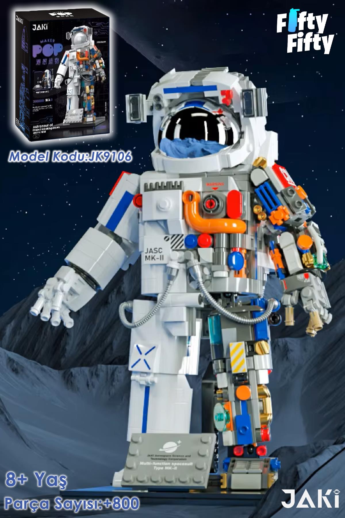Jaki Space Serisi/astronot -JK9106 (+800 Parça) Oyuncak Yapım Seti