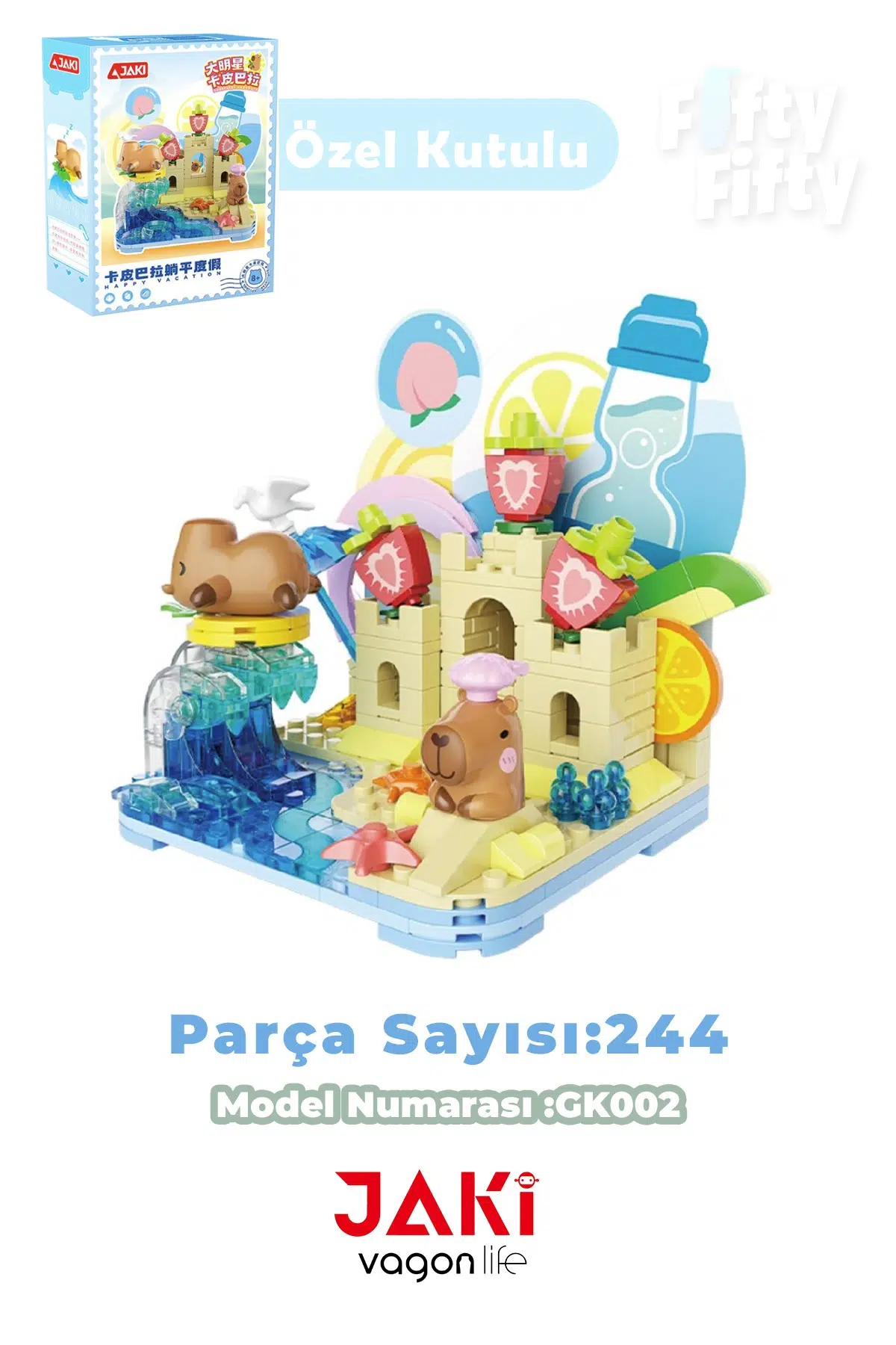 JAKİ YÜZEN KAPİBARA Modeli 244 Parça Oyucak Yapım Seti -FFGK002