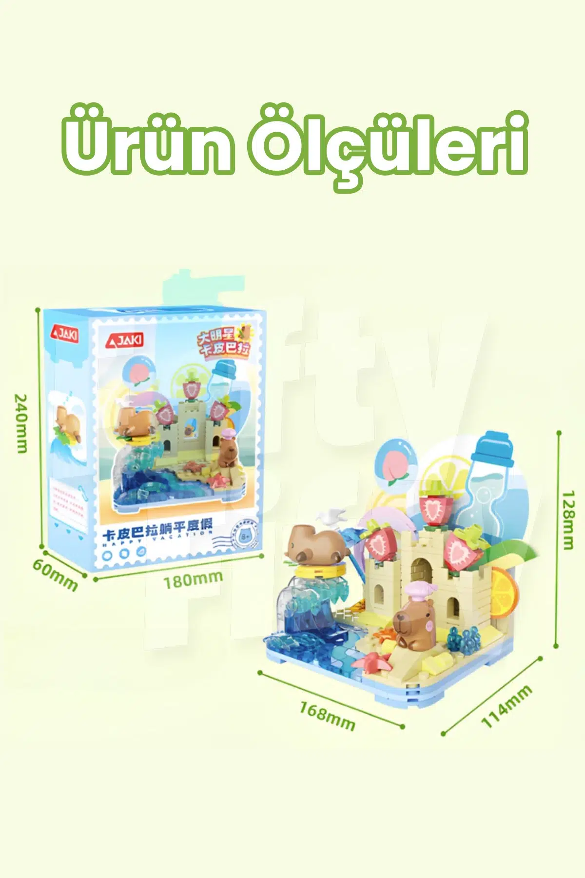 JAKİ YÜZEN KAPİBARA Modeli 244 Parça Oyucak Yapım Seti -FFGK002