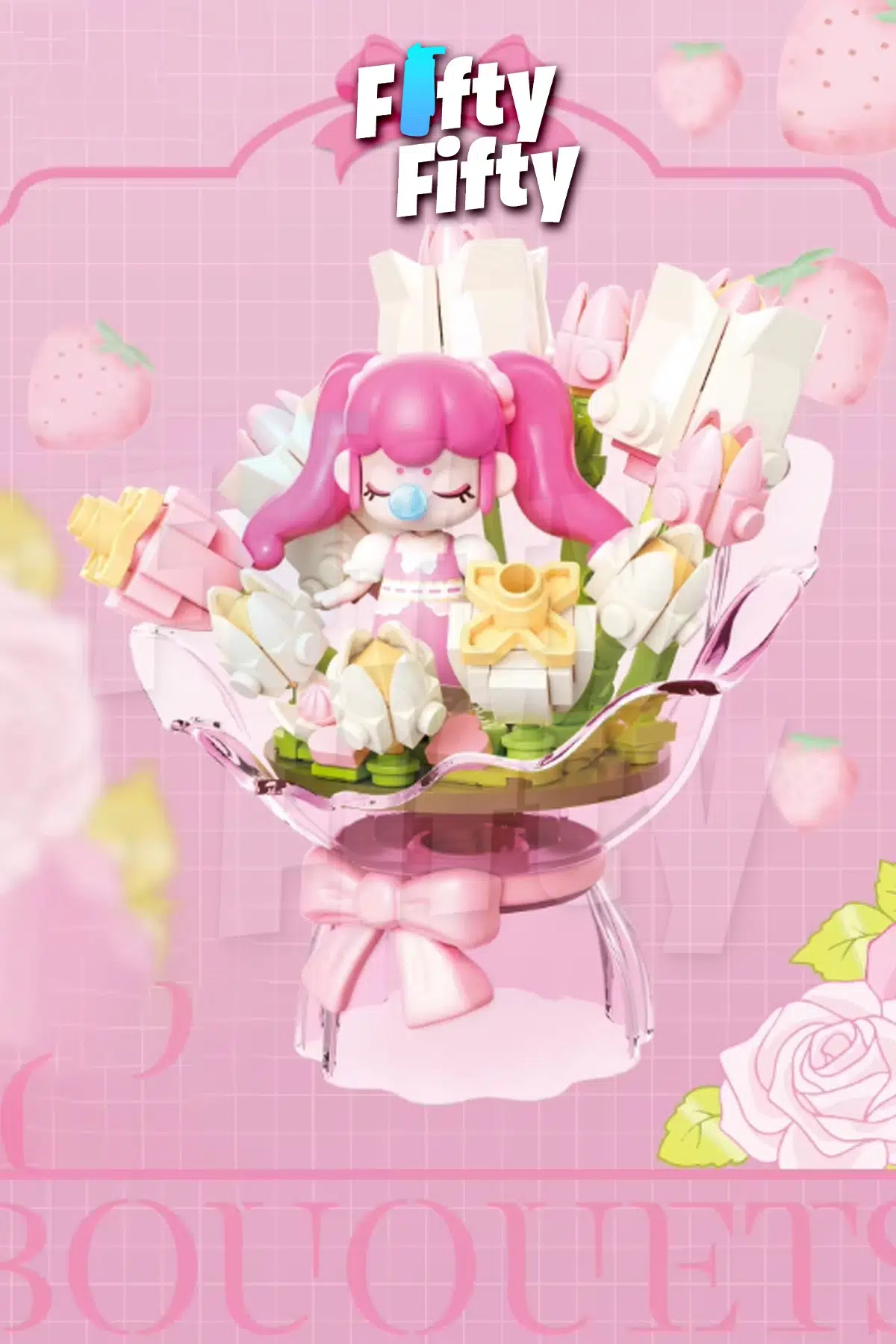 JAKİ Nanci Serisi Çiçek Buketi 187 Parça Oyuncak Yapım Seti -FFHK121