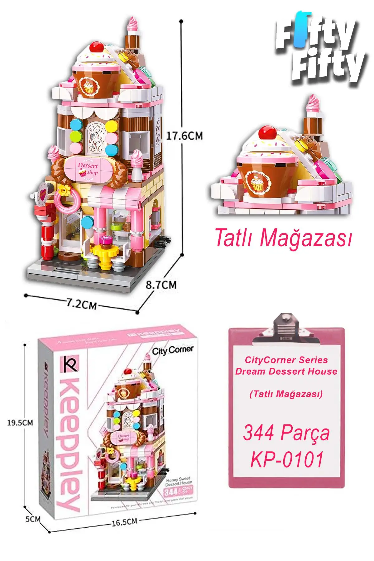 Keeppley City Corner/şehir Köşesi Serisi Tatlı Mağazası (344 Parça) Oyuncak Yapım Seti FFK-0101
