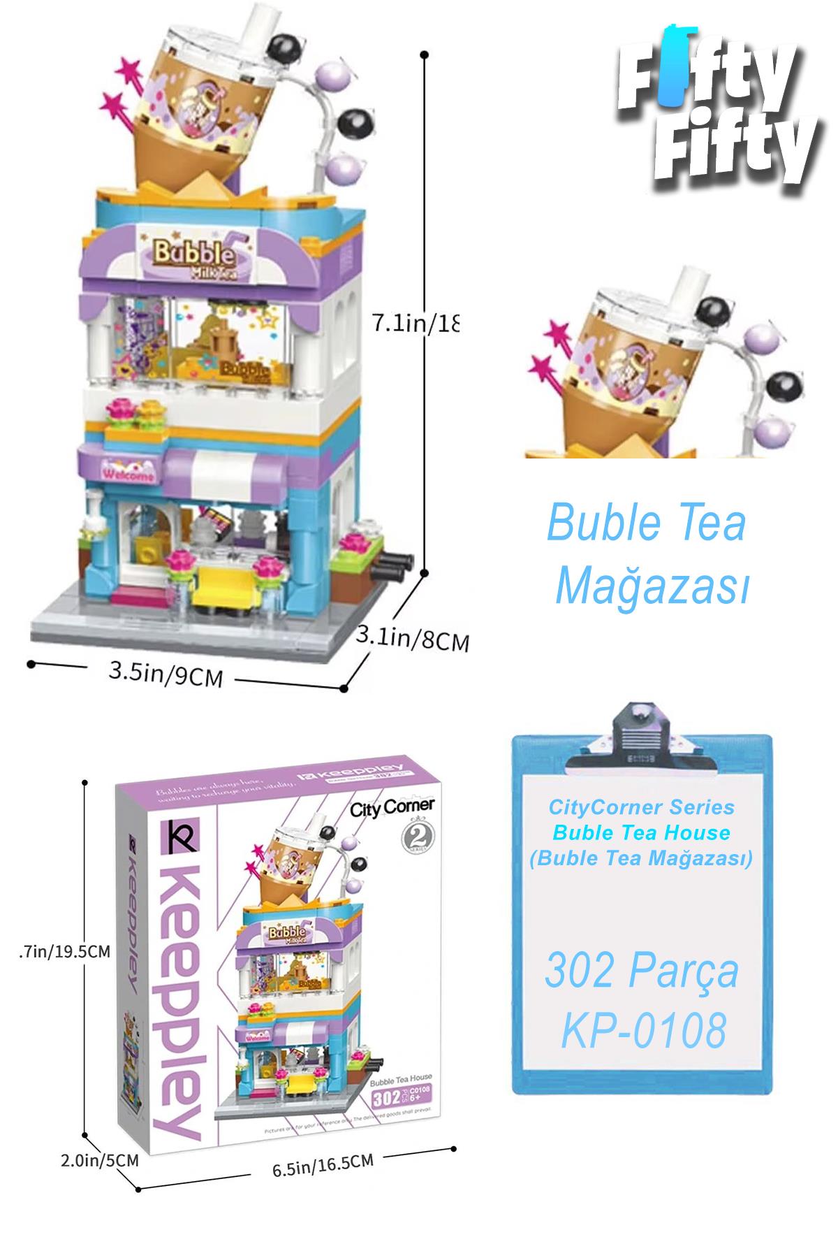Keeppley City Corner/şehir Köşesi Serisi Buble Tea Mağazası (302 Parça) Oyuncak Yapım Seti FFK-0108