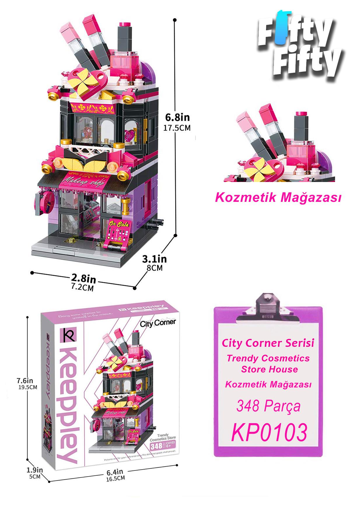 Keeppley City Corner/şehir Köşesi Serisi Kozmetik Mağazası (348 Parça) Oyuncak Yapım Seti FFK-0103