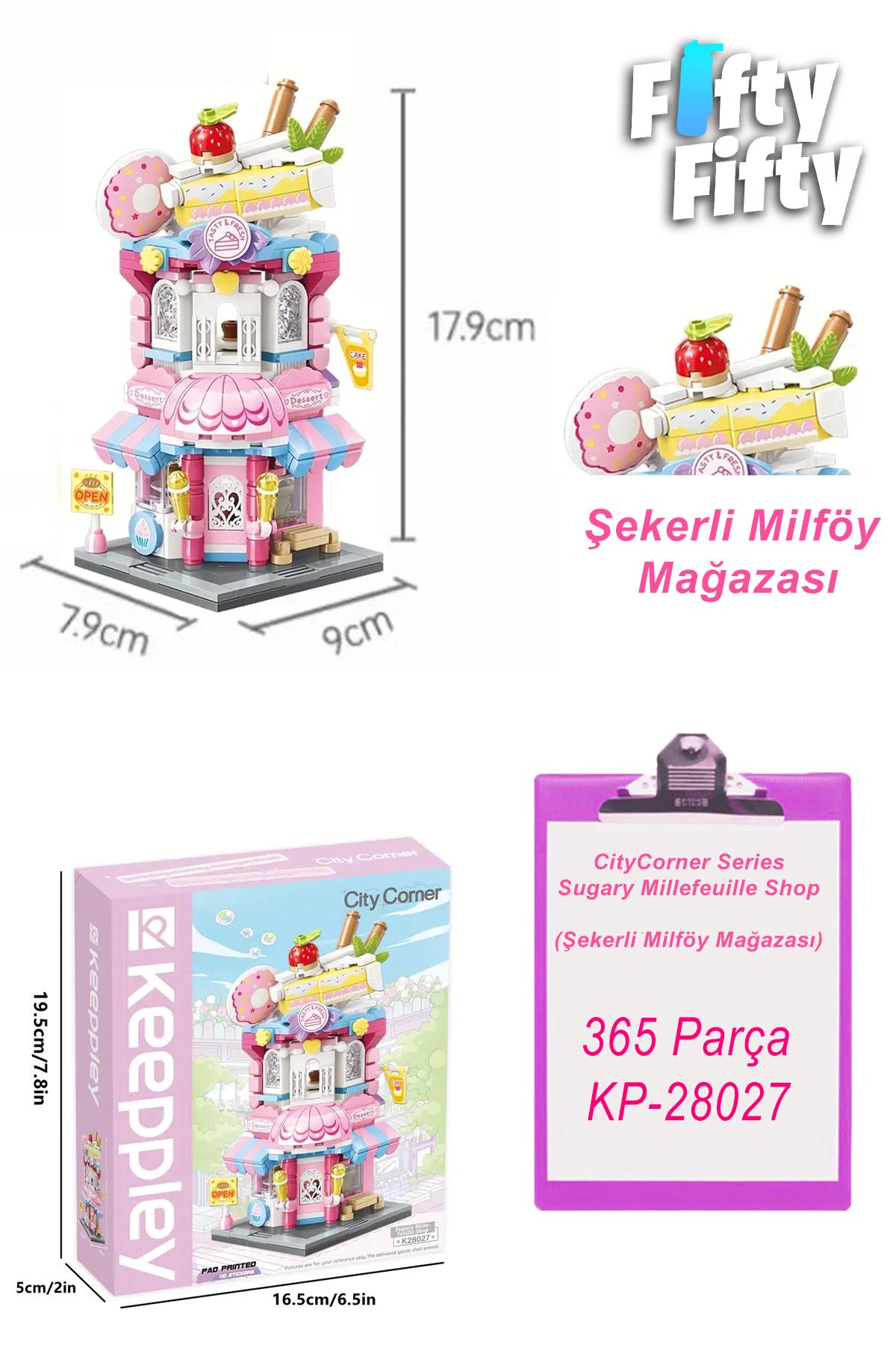 Keeppley City Corner/şehir Şekerli Milföy Mağazası (365 Parça) Oyuncak Yapım Seti 28027