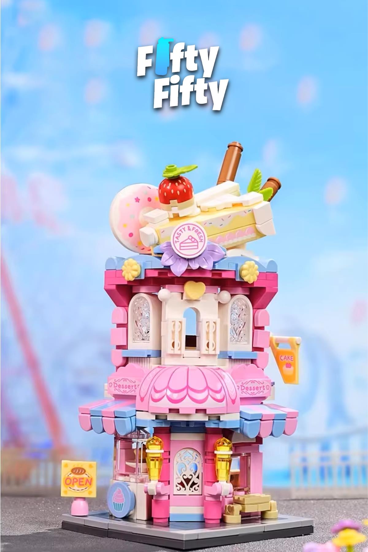 Keeppley City Corner/şehir Şekerli Milföy Mağazası (365 Parça) Oyuncak Yapım Seti 28027