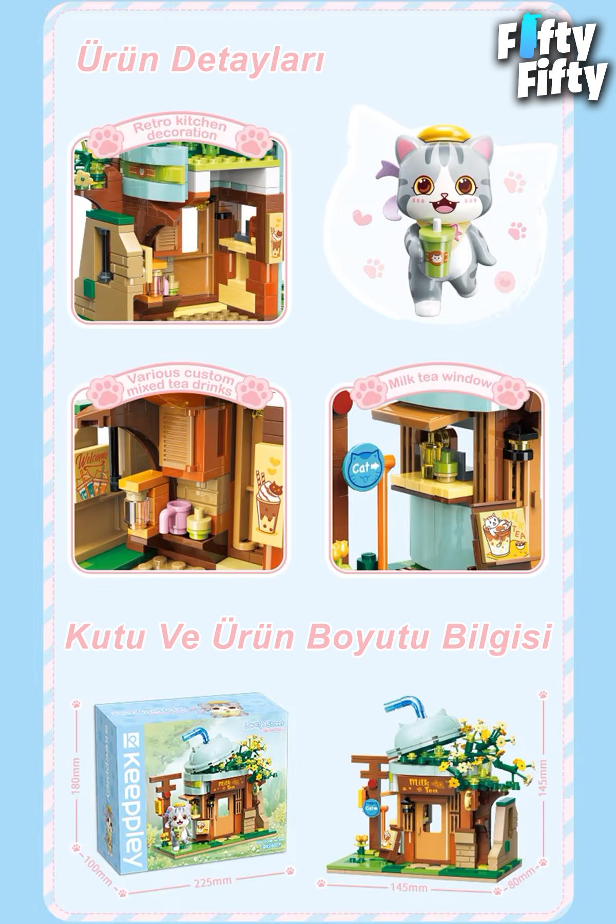 Keeppley Lovely Street/sevimli Sokak Serisi Sütlü Kahve Dükkanı (411 Parça) Oyuncak Yapım Seti FFK-28021