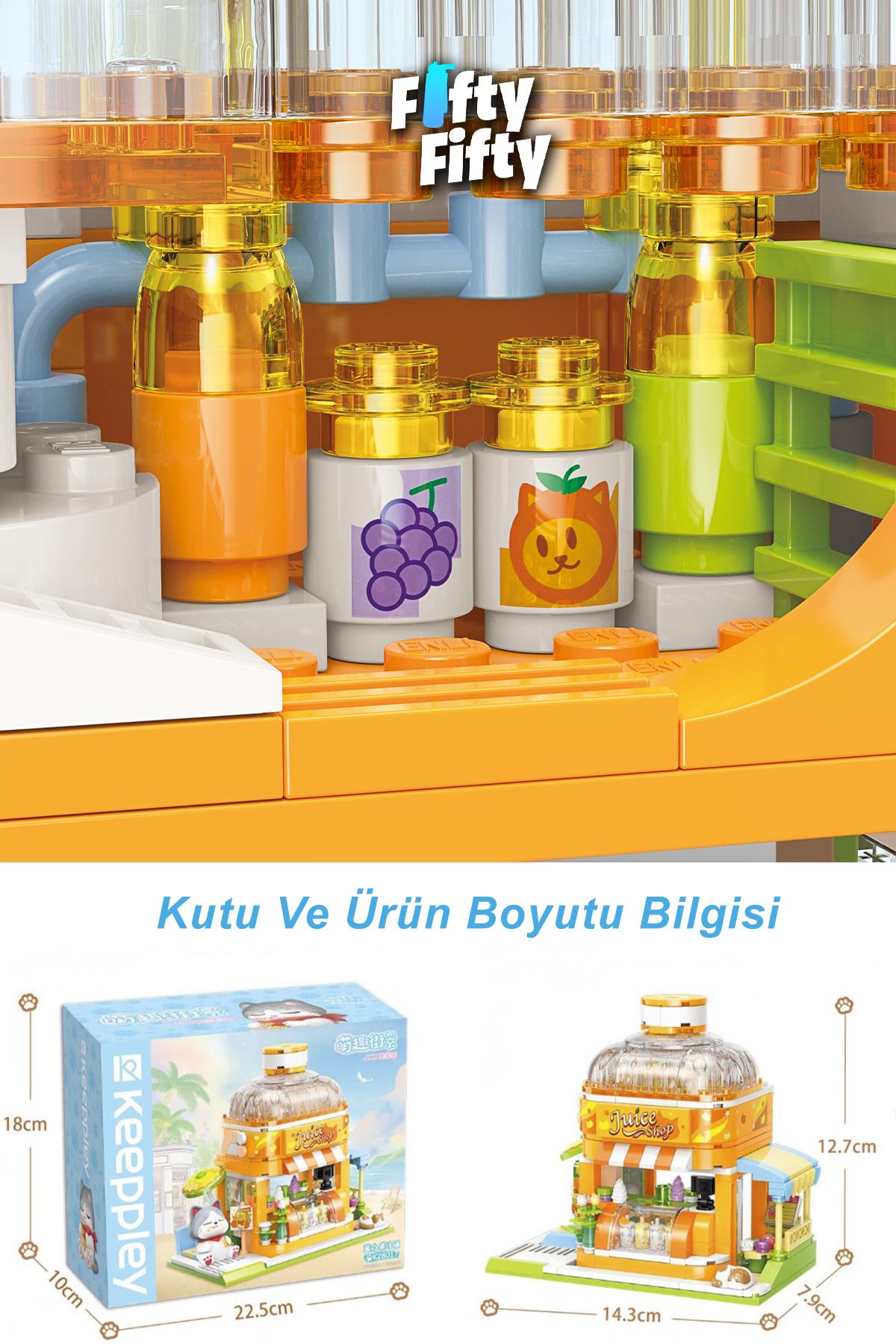 Keeppley Lovely Street/sevimli Sokak Serisi Meyve Suyu Dükkanı (315 Parça) Oyuncak Yapım Seti FFK-28017