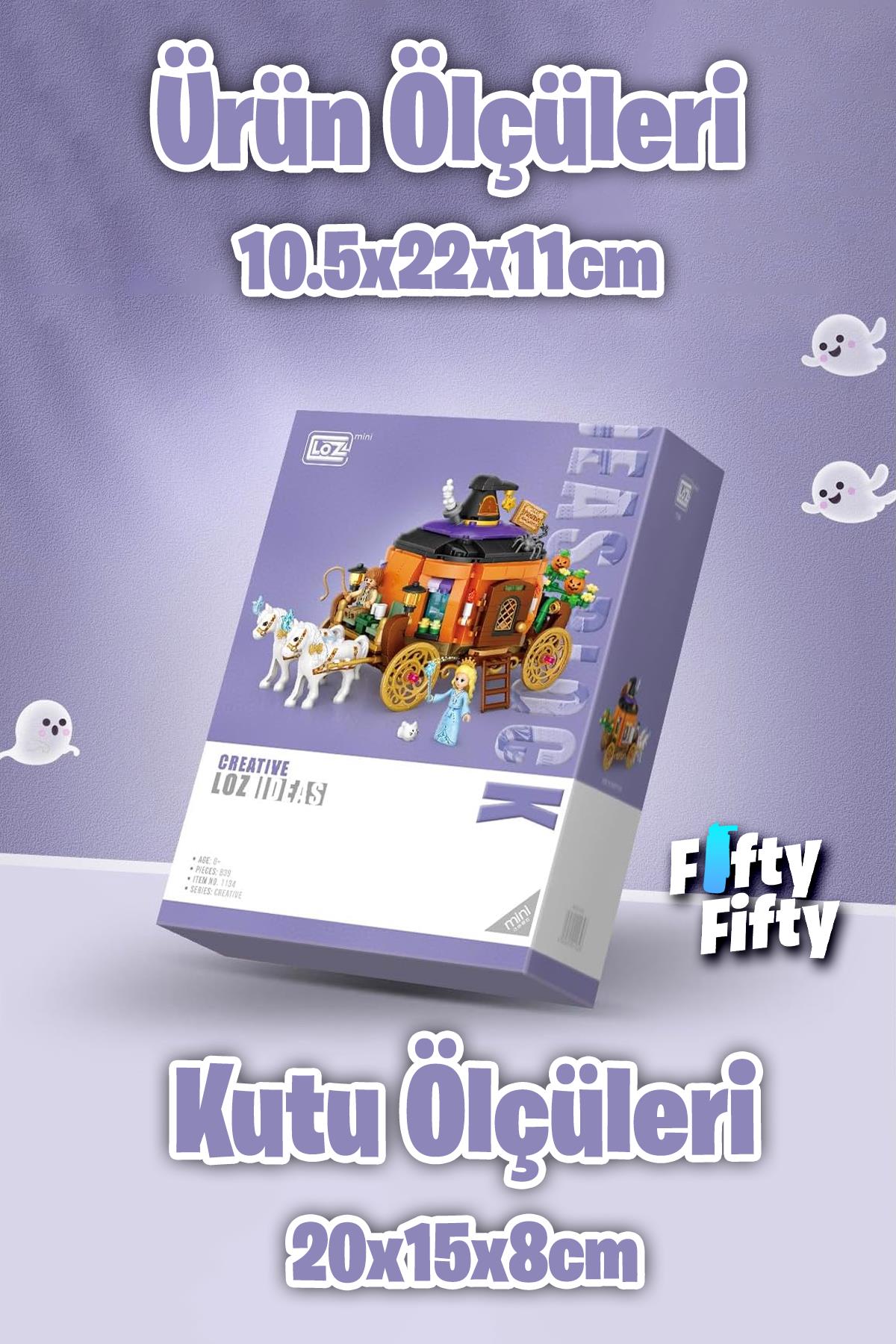 LOZ Creative Serisi Kabak Arabası 839 Parça Oyuncak Yapım Seti FFLZ-1134