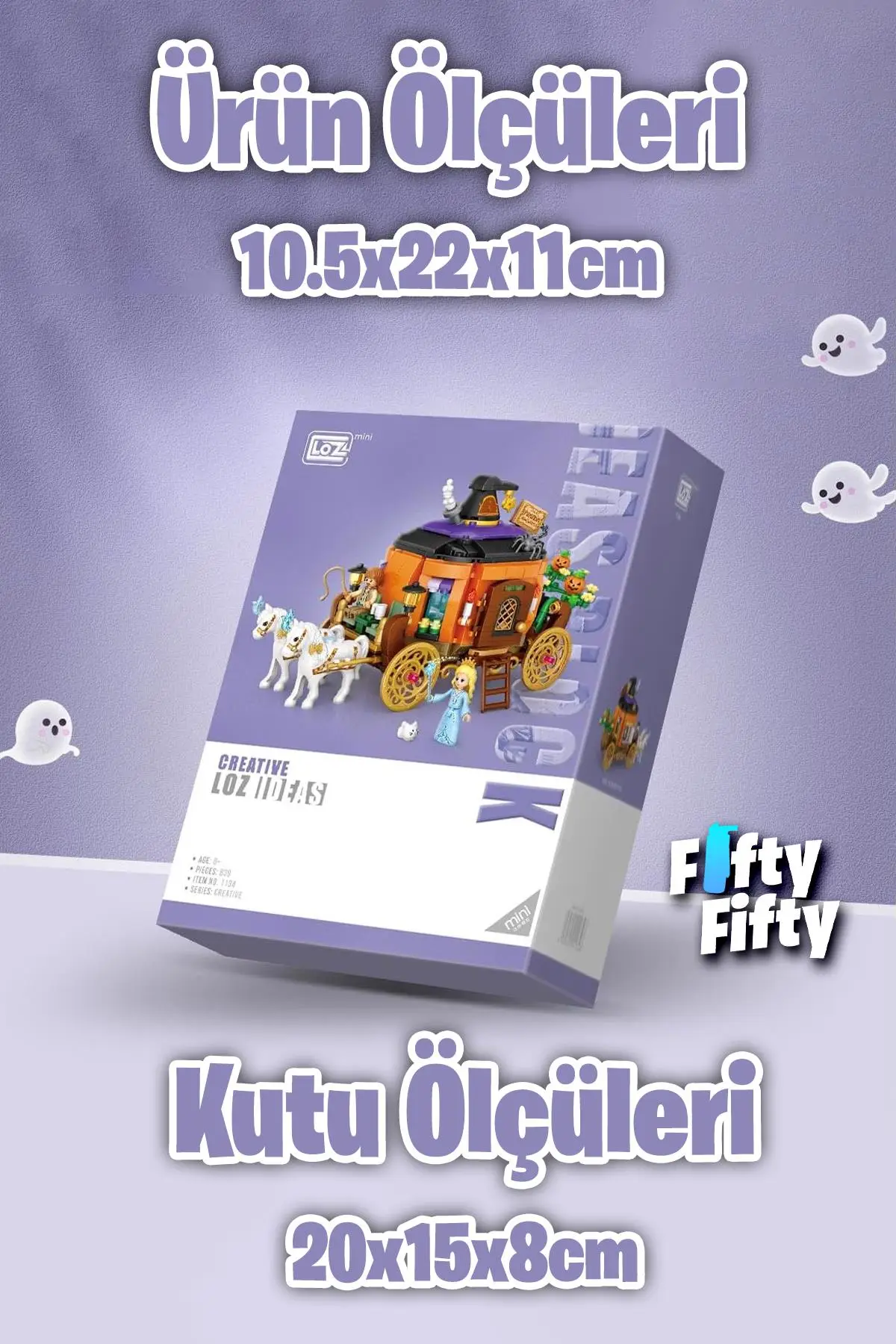 LOZ Creative Serisi Kabak Arabası 839 Parça Oyuncak Yapım Seti FFLZ-1134